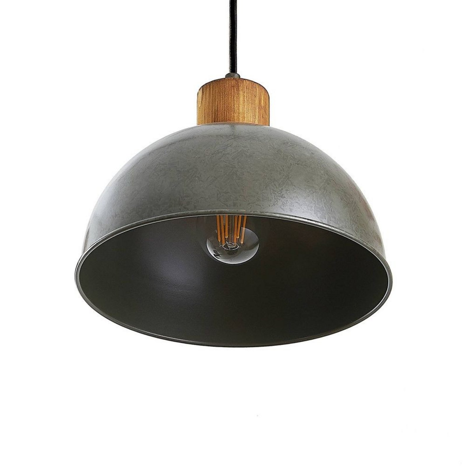 Durbis 4 Lustră Pendul Dark Grey/Wood - Lindby