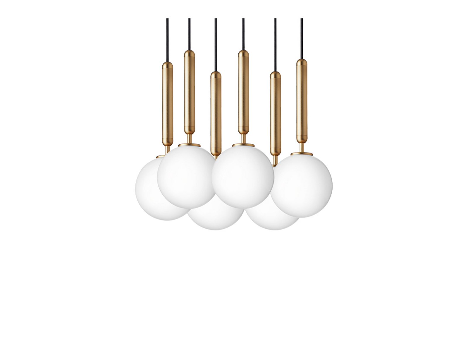 Miira 6 Candelabro Brass/Opal White - Nuura