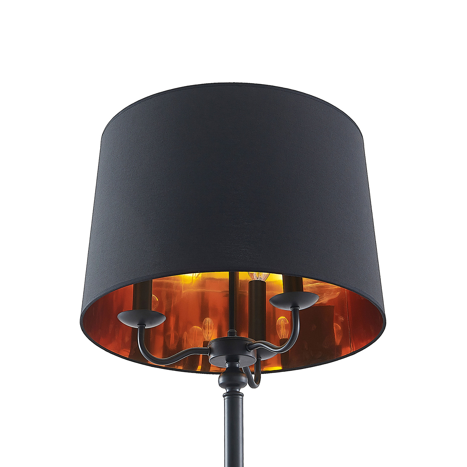 Lindby Christer lampa stojąca, czarna, 160 cm