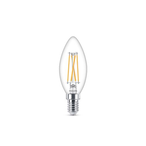 Philips LED-kronljuslampa E14 2W 827 WarmGlow