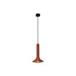 Funnel hanglamp, beton, rood