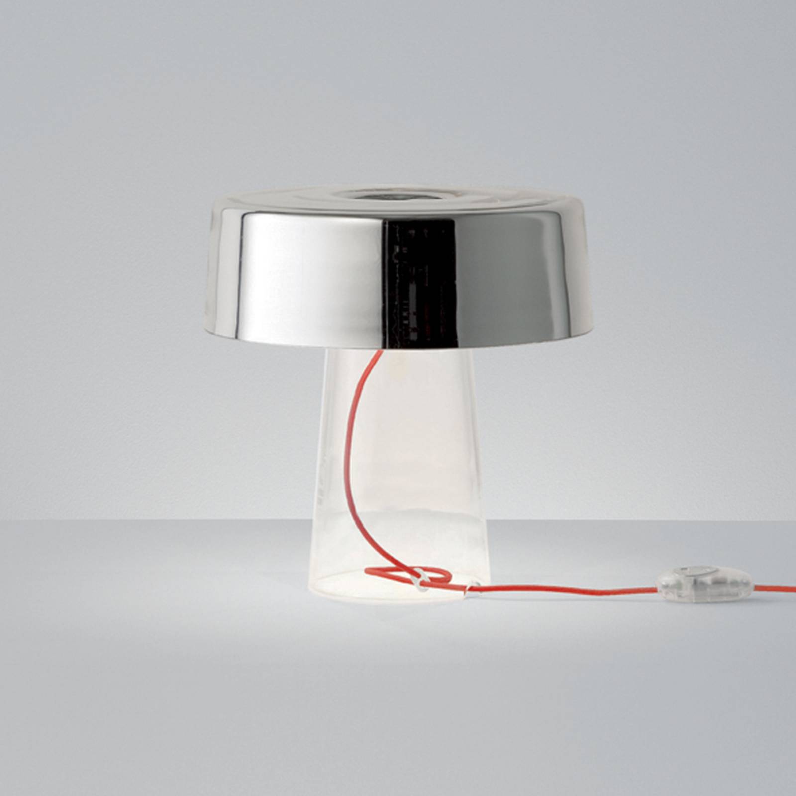 Prandina glam asztali lámpa 36 cm átlátszó/tükrös