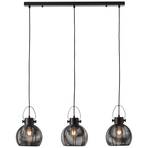 Lampada a sospensione Sambo, Balken, 3 luci nero