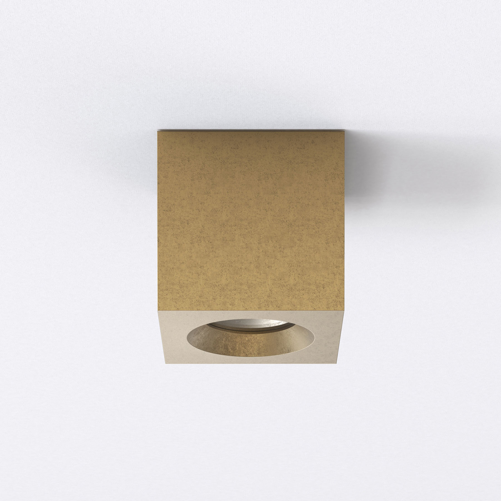 Astro Kos Square Coastal downlight GU10, brass, GU10, 6 W, energy efficiency: A++, L: 8.5 cm, W: 8.5 cm, H: 8.5 cm