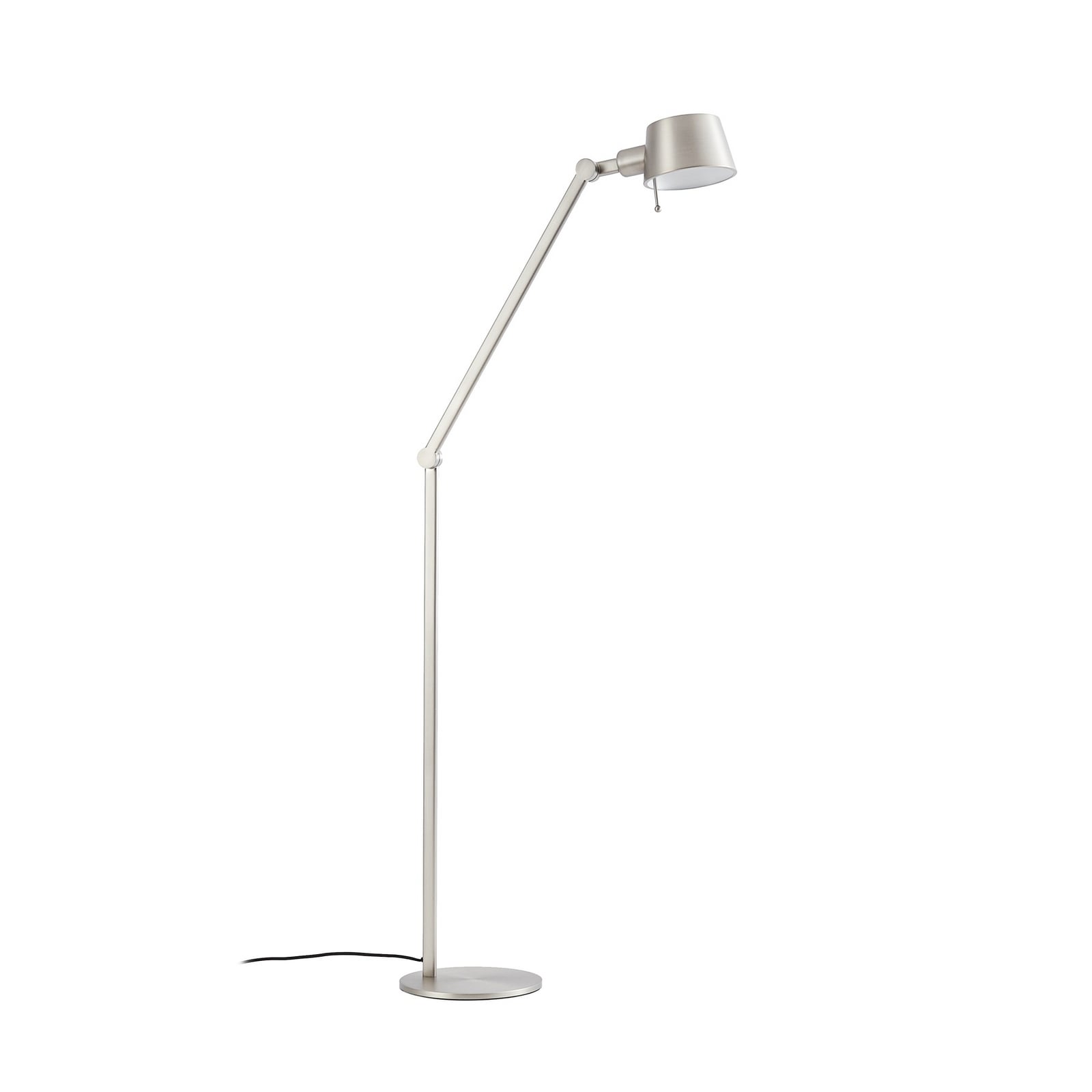 Lucande Silka floor lamp, 173 cm, satin nickel, adjustable Lucande Silka floor lamp, 173 cm, satin nickel, adjustable