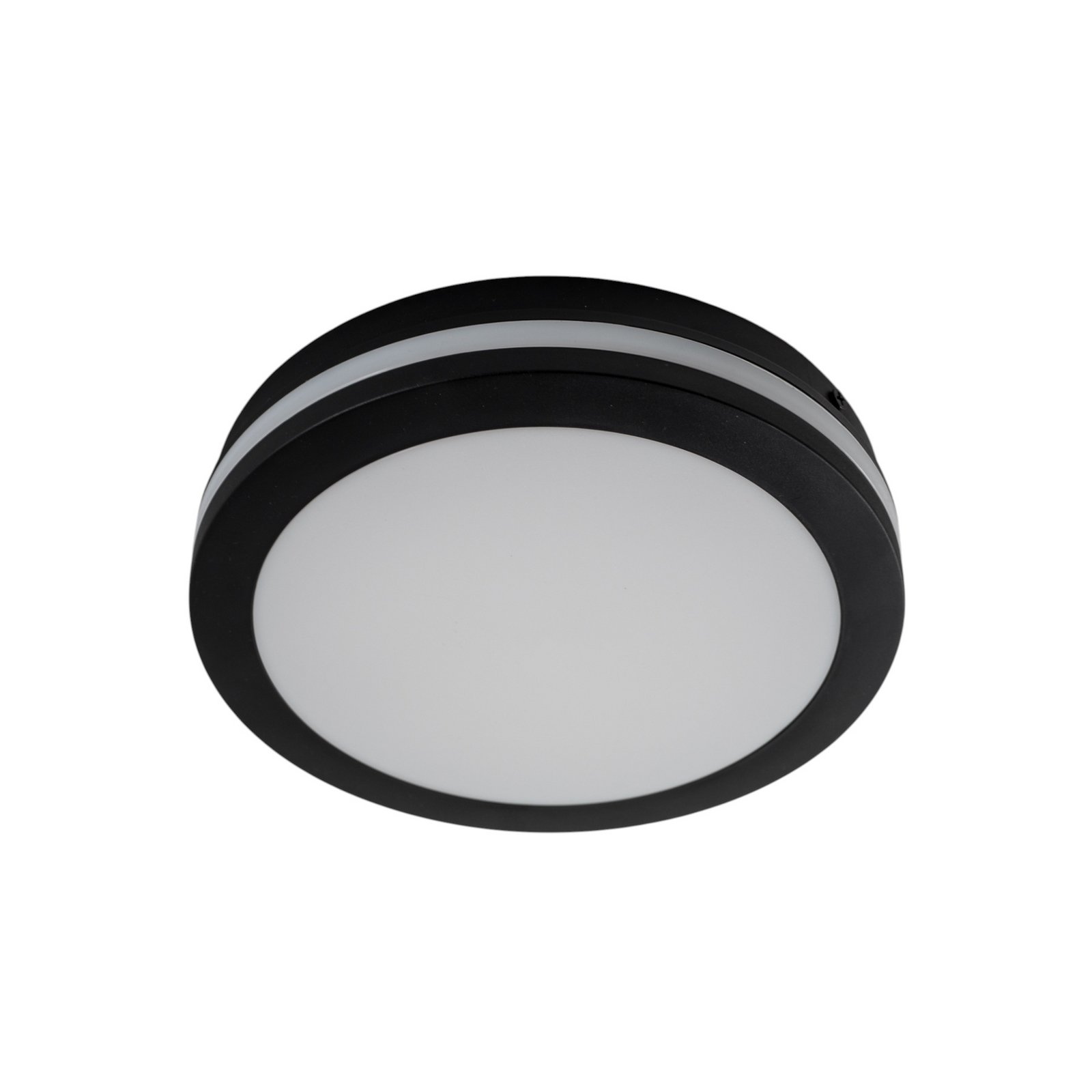 Lampa sufitowa LED Marlon, Ø 22 cm, czarna, tworzywo sztuczne, IP54