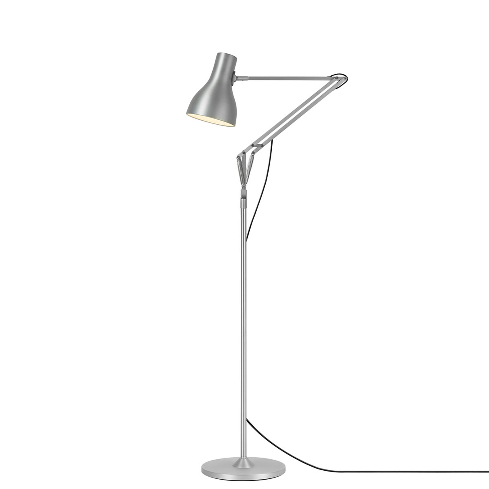 Anglepoise Type 75 stojací lampa stříbrná