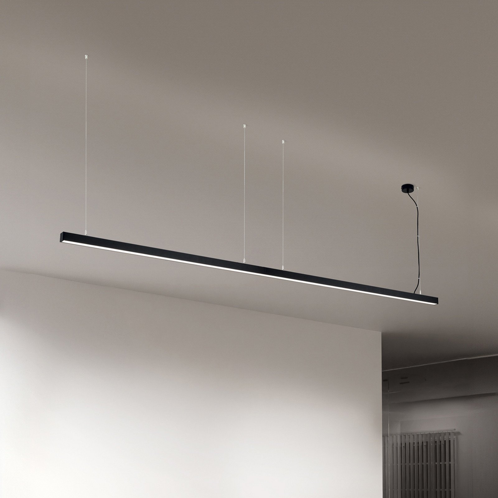 ORION Plafonieră LED Bounce negru lungime 113 cm CCT aluminiu - Camera de zi / sufragerie - modern - negru alb mat