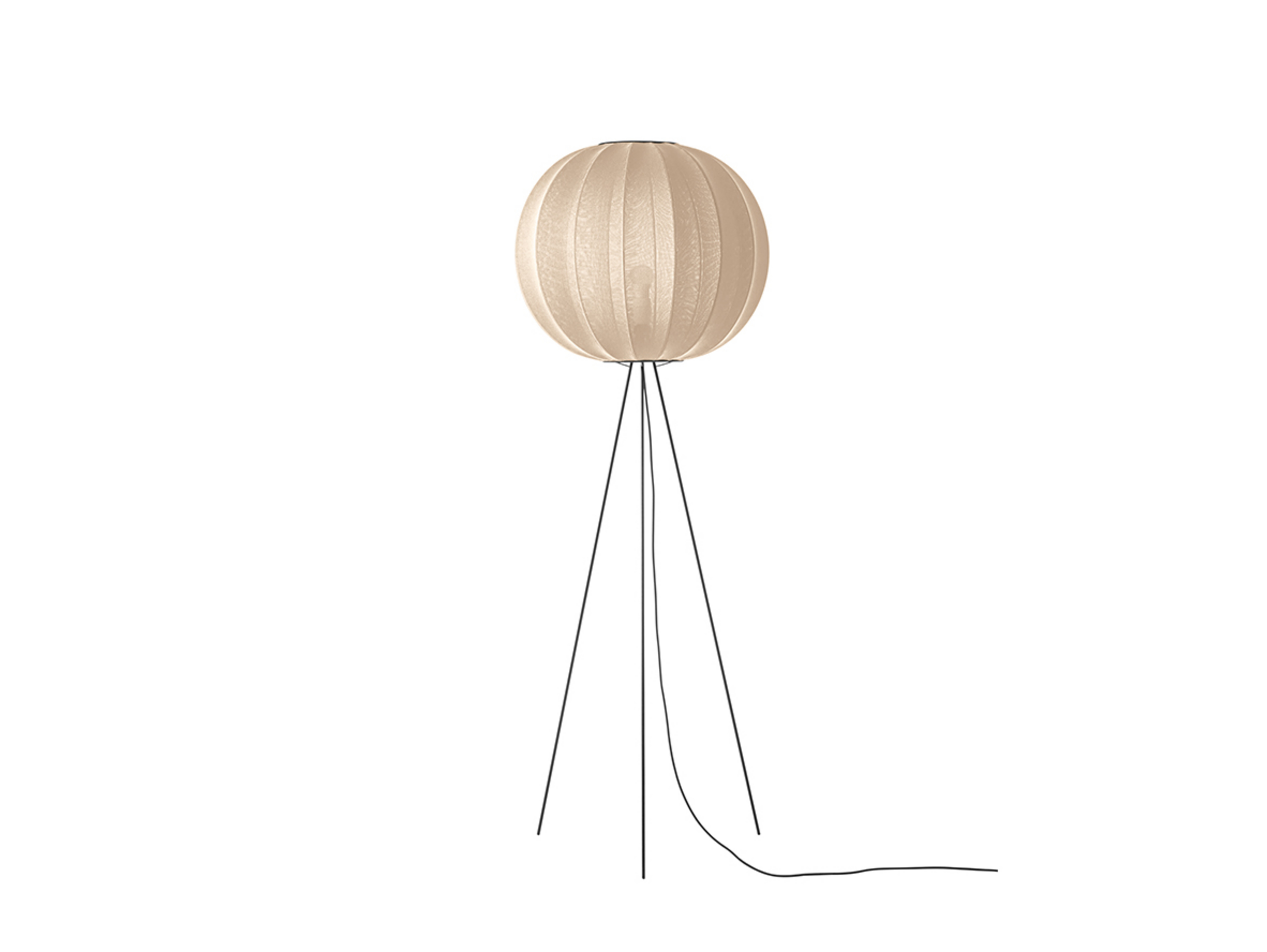 Knit-Wit 60 Round Floor High Sand Stone - Made By Hand