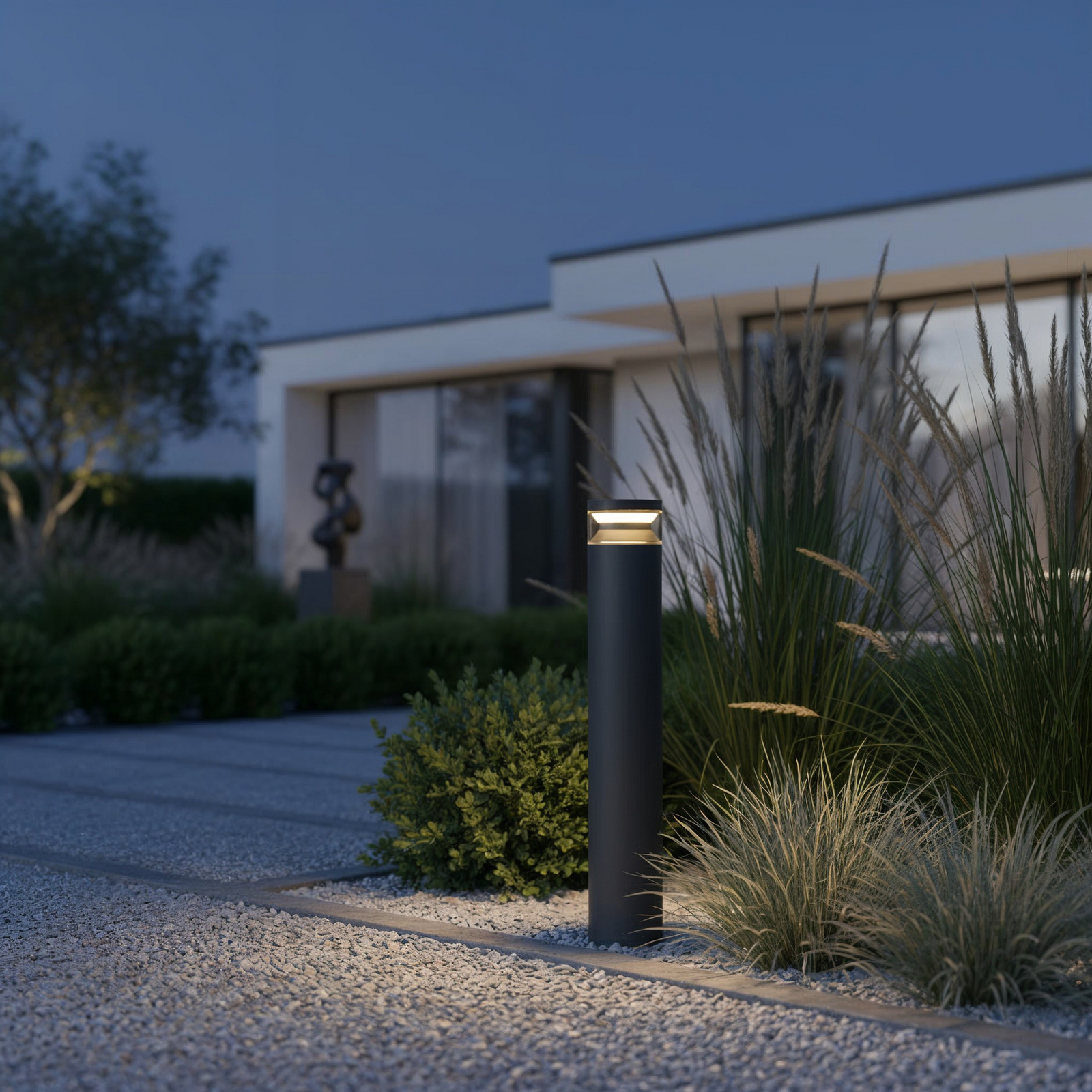 Ideal Lux Słupek oświetleniowy LED Boeing, wysokość 70 cm, czarny, IP65