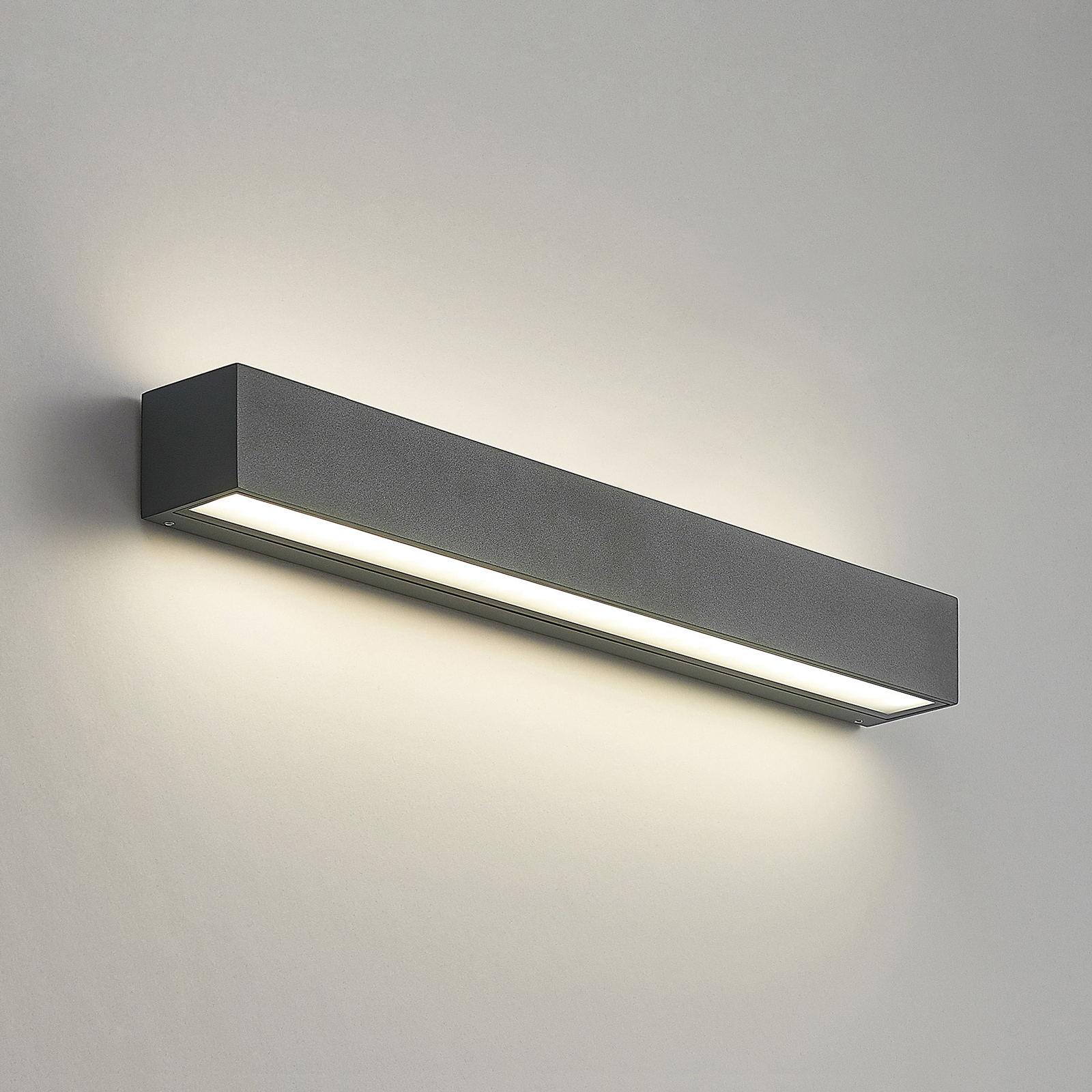 Arcchio Lengo LED-Wandlampe CCT 50cm, 2-fl. grafit