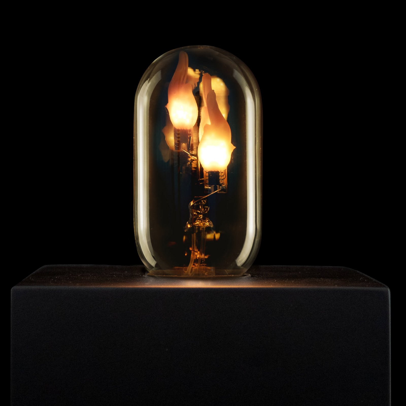 Segula LED Fire Flame Line E27 0,6W caurule dūmu krāsā 1800K dekoratīva