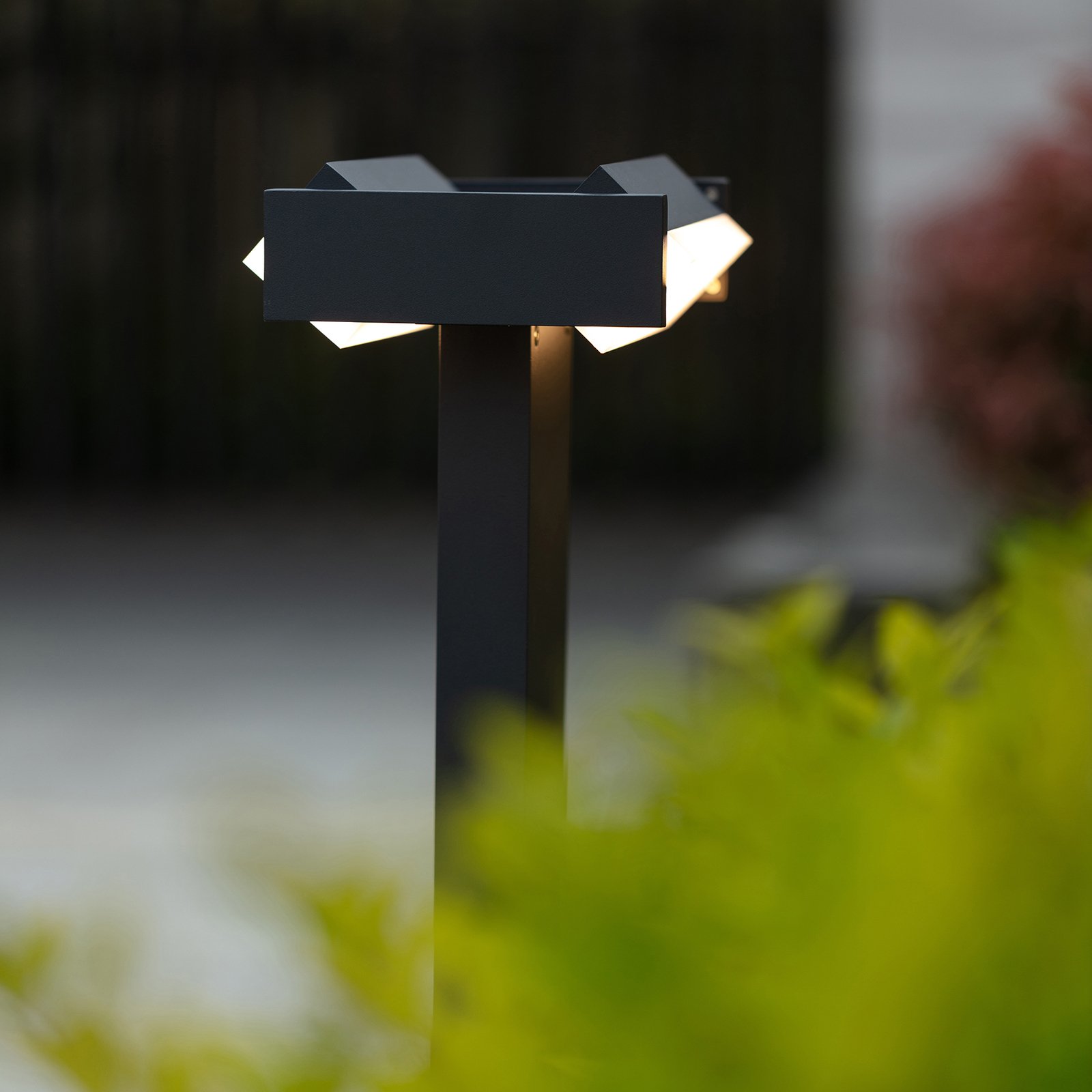 Conroy LED path light with movable diffusers