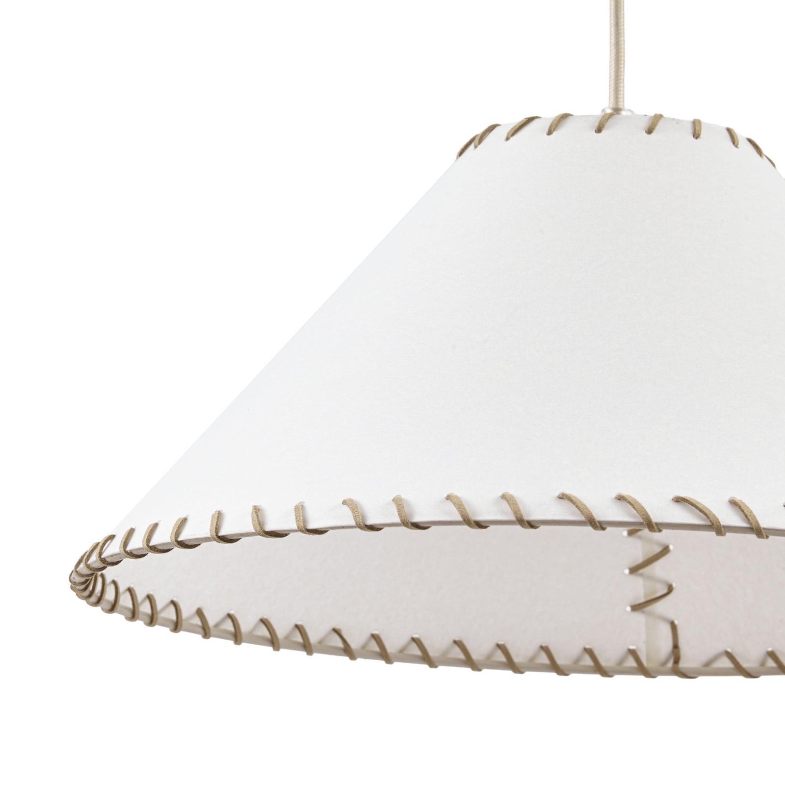 Whitt hengelampe, kremhvit, papir, Ø 39 cm, E27 – Nola