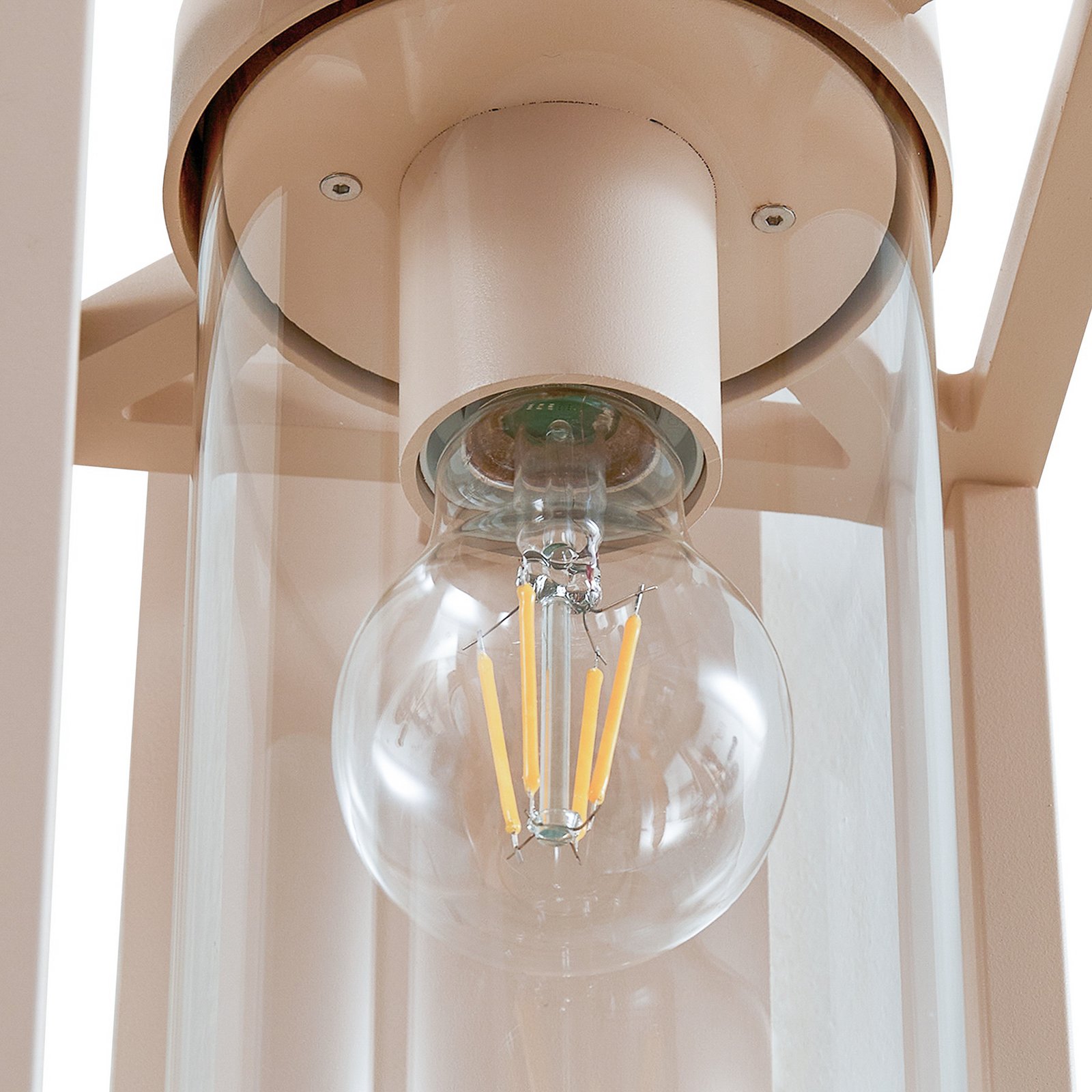 Ferda Utomhus Vägglampa w/Sensor Beige - Lucande