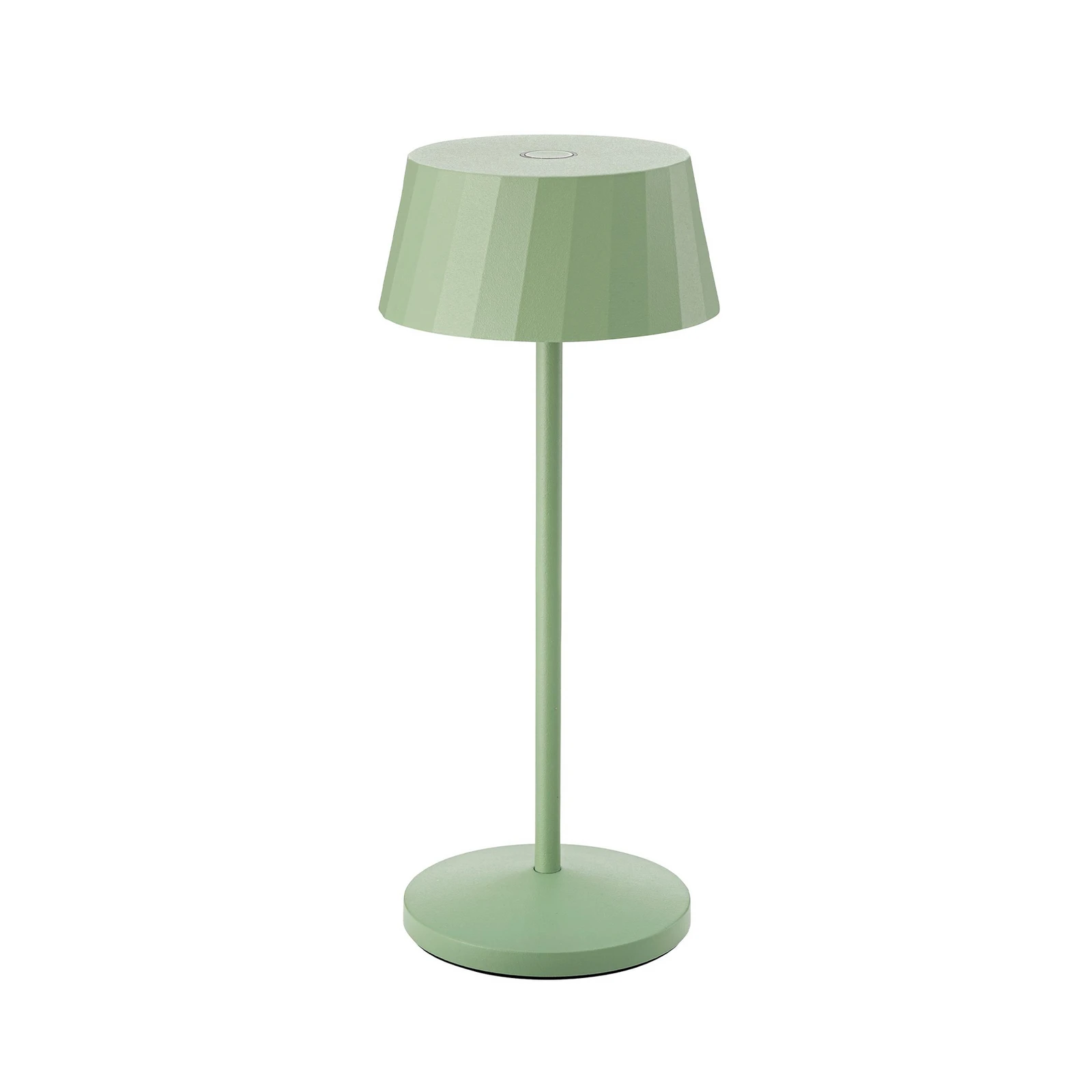 LED stolová lampa Facetta, zelená, výška 22 cm, kov, CCT