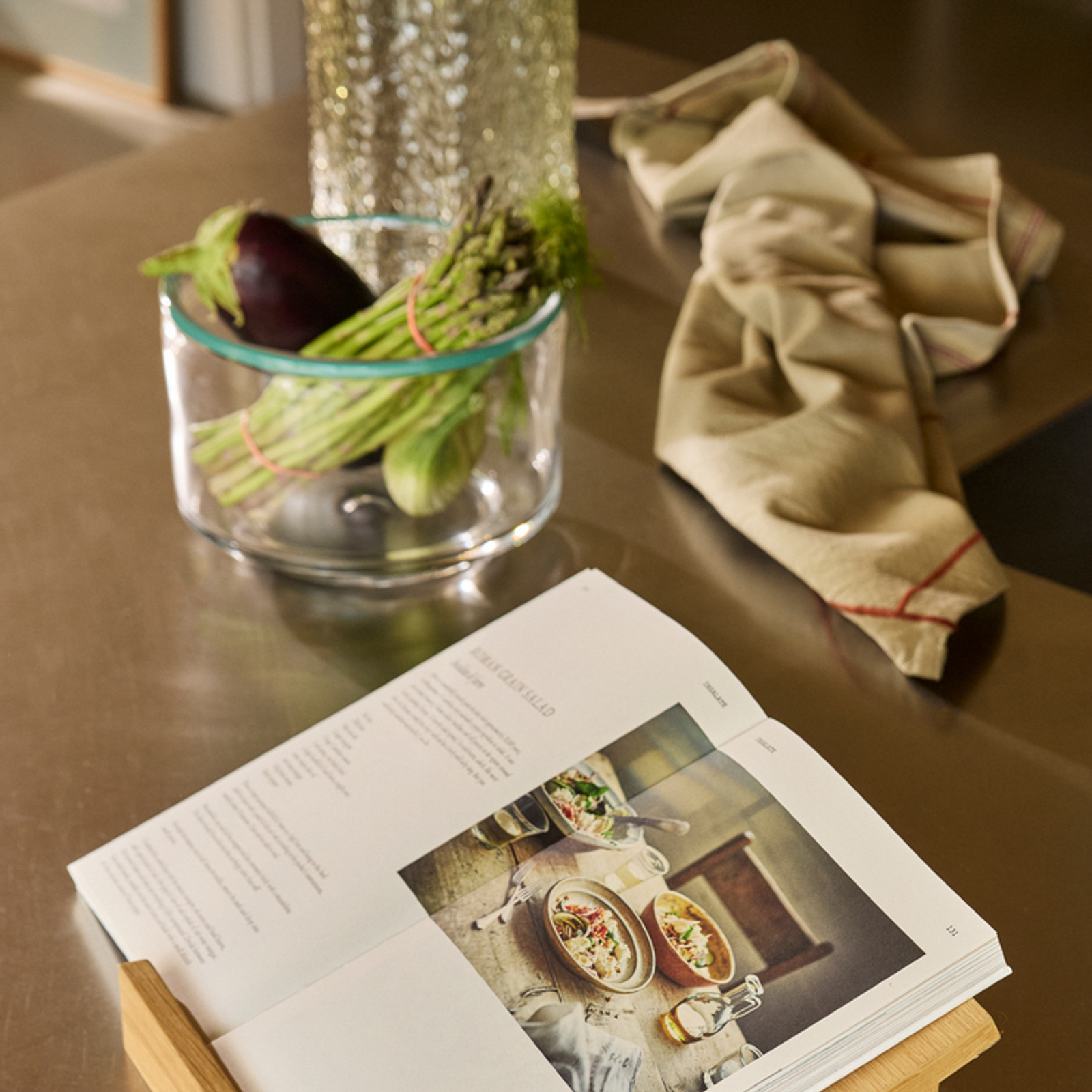 Cuenco Clea transparente/verde, Ø 20 cm, cristal - Hübsch