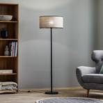 Tubo floor lamp, fabric lampshade, beige, Ø 45 cm