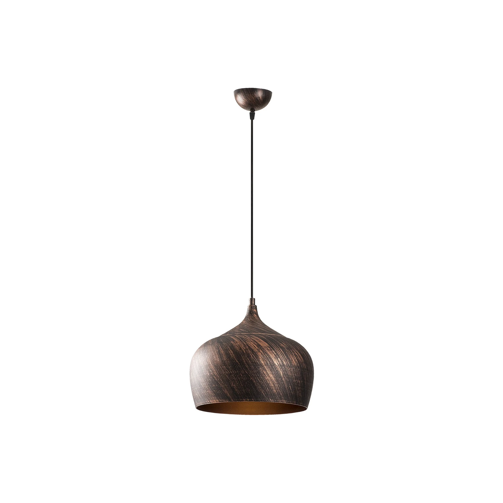 Lampa wisząca Saglam 3761 1-punktowa Ø28cm miedź/złoto
