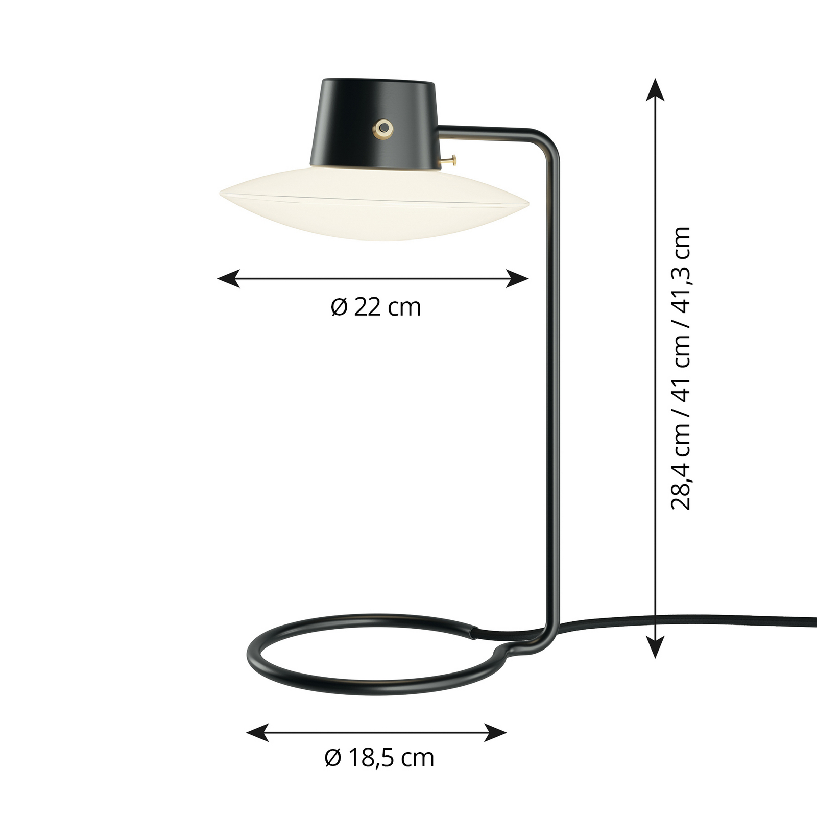 Louis Poulsen AJ Oxford Table Abat-jour opalin 41 cm