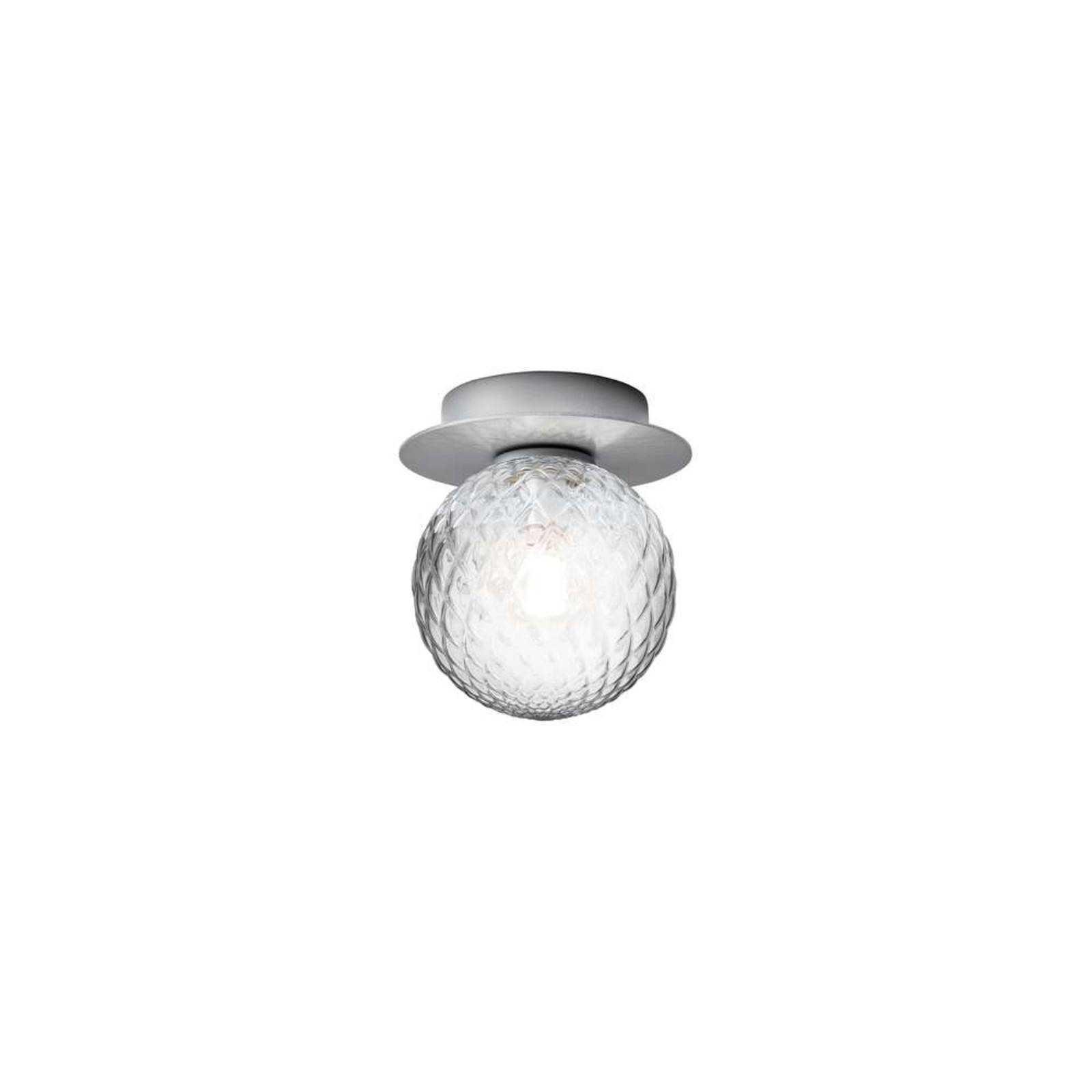 Nuura Liila 1 Wandleuchte, Ø 14 cm, IP44, silber/klar günstig online kaufen