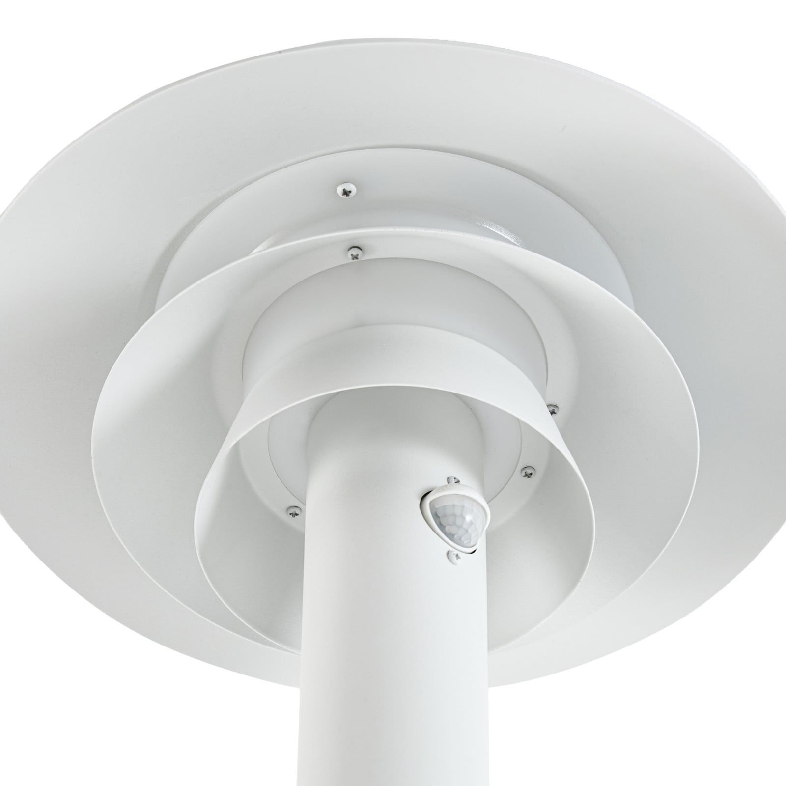 Montaro LED-Wegeleuchte, weiß, 110 cm, Sensor, Aluminium, IP54 - Lucande