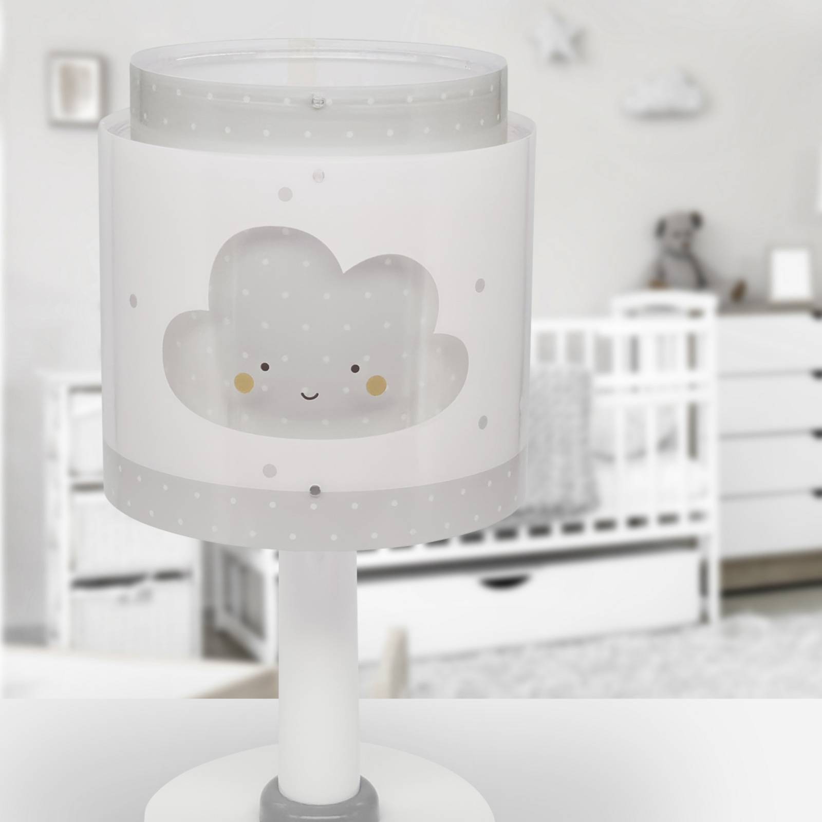 Kinder-Tischlampe Baby Dreams, grau, G4, Ø 15 cm günstig online kaufen