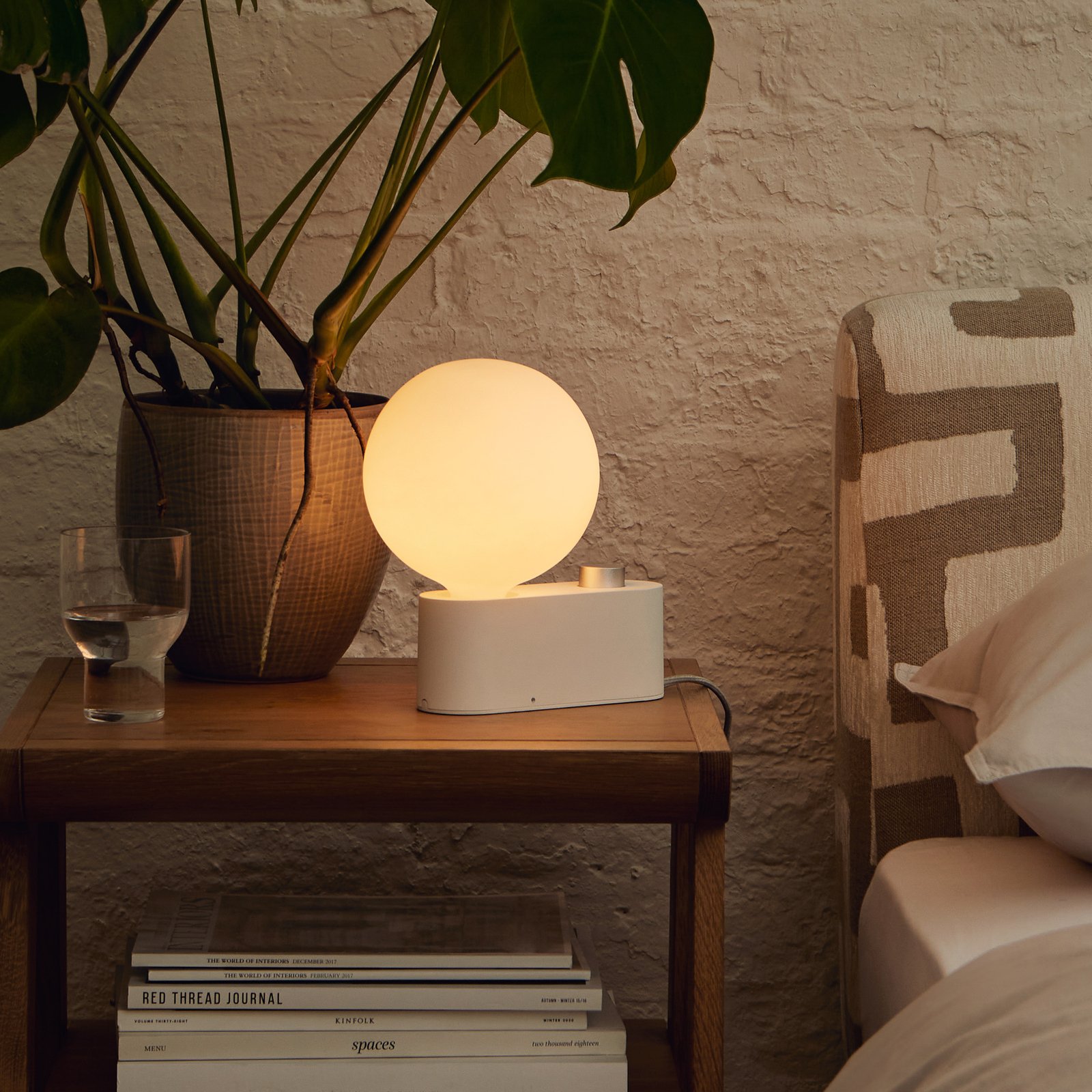 Alumina Table Lamp Chalk w/Sphere IV - Tala