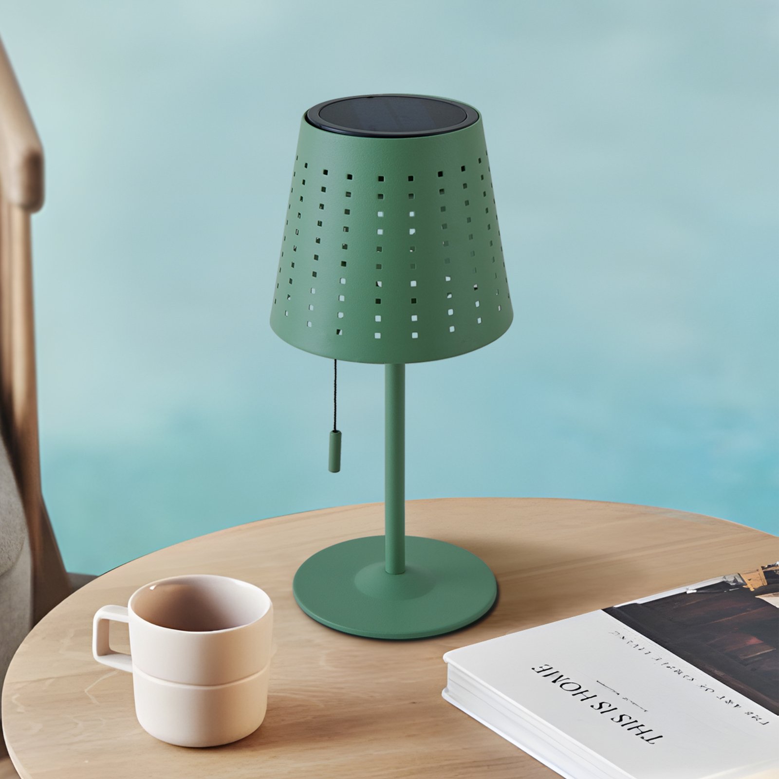Hilario Portable solaire Lampe de Table Sage Vert - Lindby