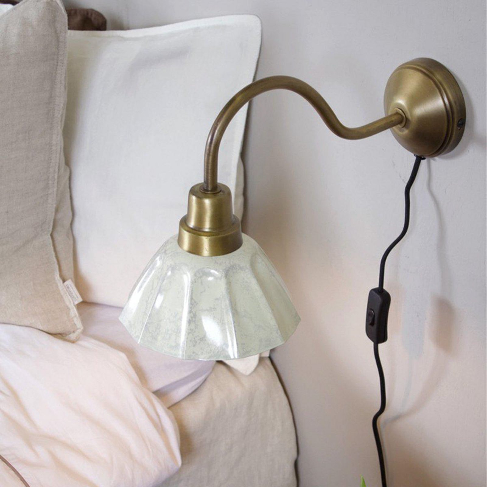 PR Home Lampa ścienna Ester, naturalny biały, wysięg 34 cm, metal