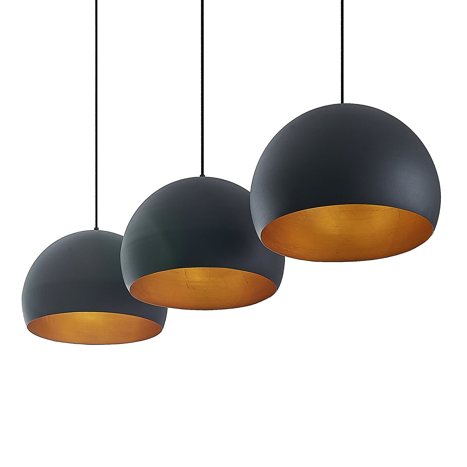 Tarjei Lampa Wisząca L146 Black/Gold - Lindby