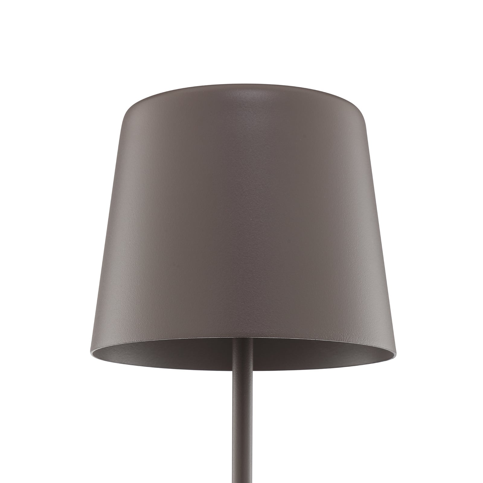 Lampe à poser LED rechargeable Kaami, marron, hauteur 37 cm, IP44, à intensité