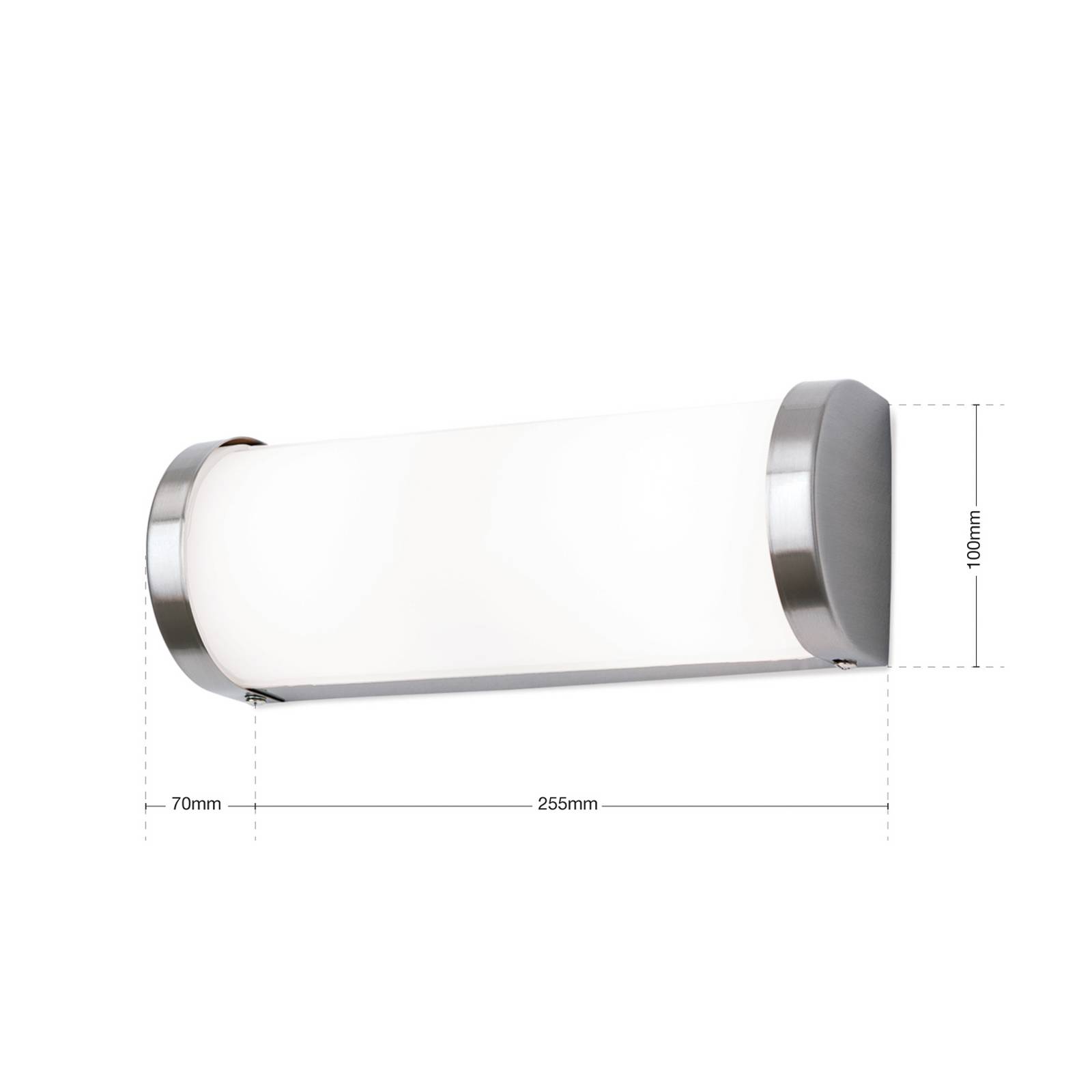 Łazienkowa lampa ścienna VETI 25,5 cm nikiel