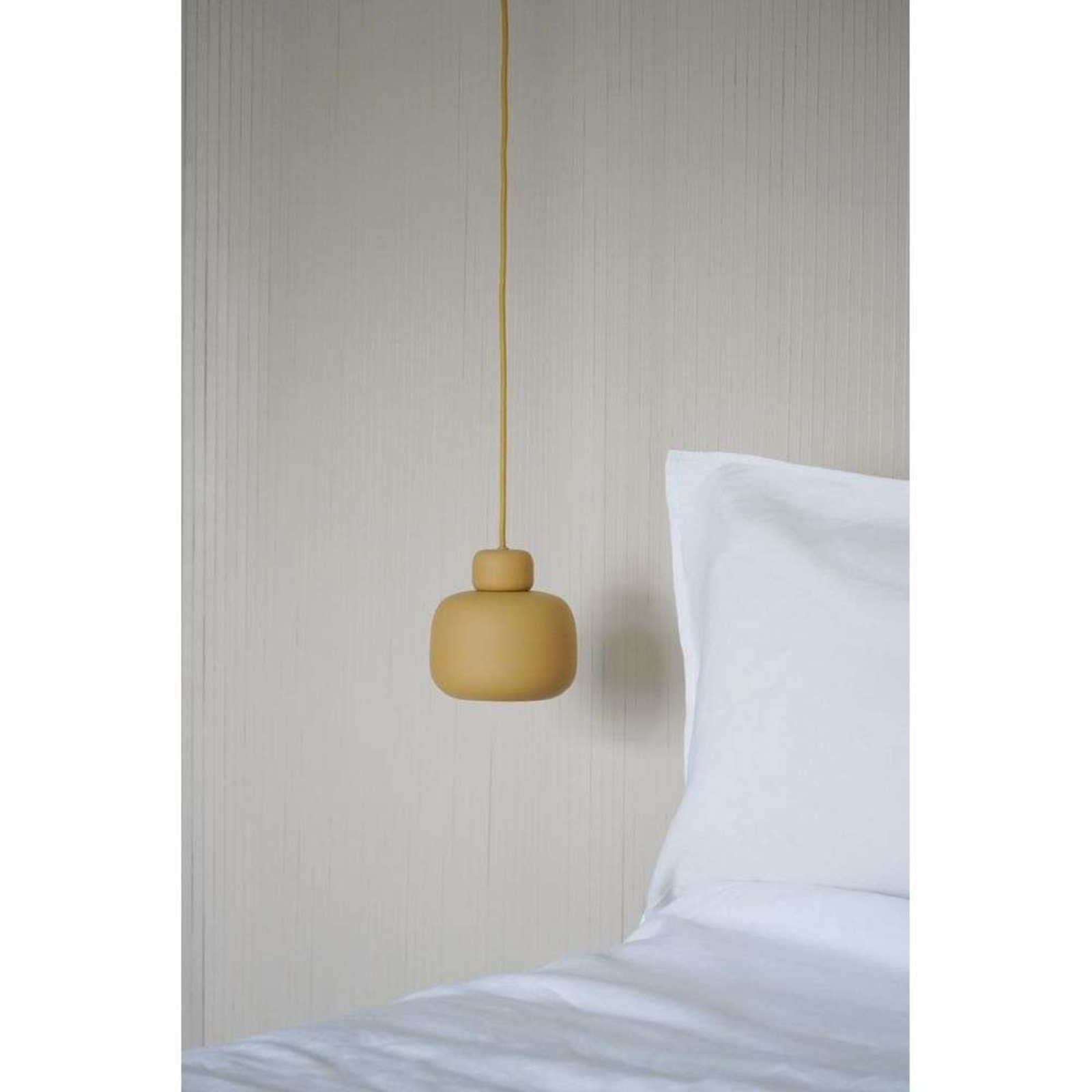 Grigio Pietra Lampada a Sospensione Piccolo Mustard Yellow - Woud