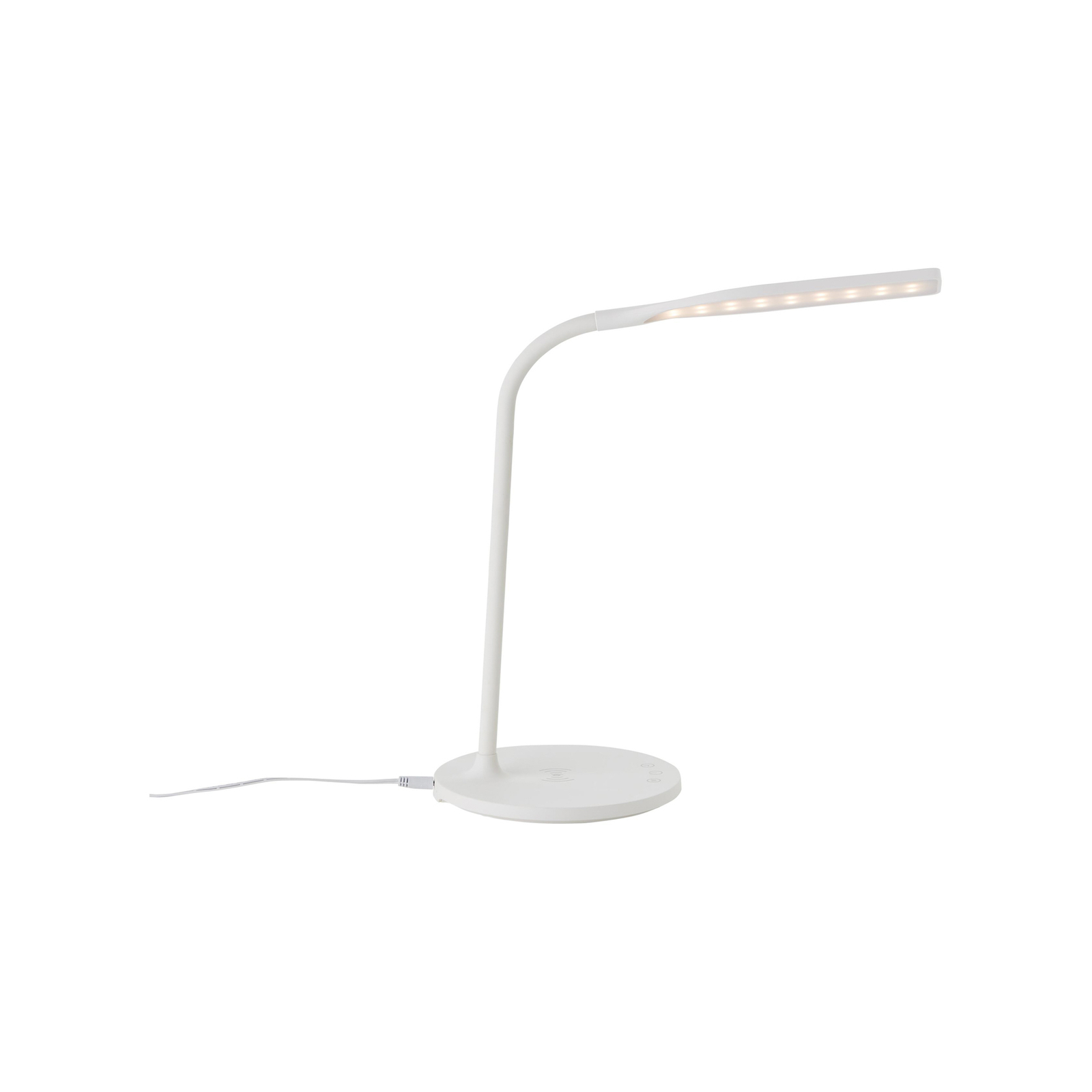 Joni LED-pöytävalaisin, valkoinen, korkeus 34 cm, CCT, himmennettävä