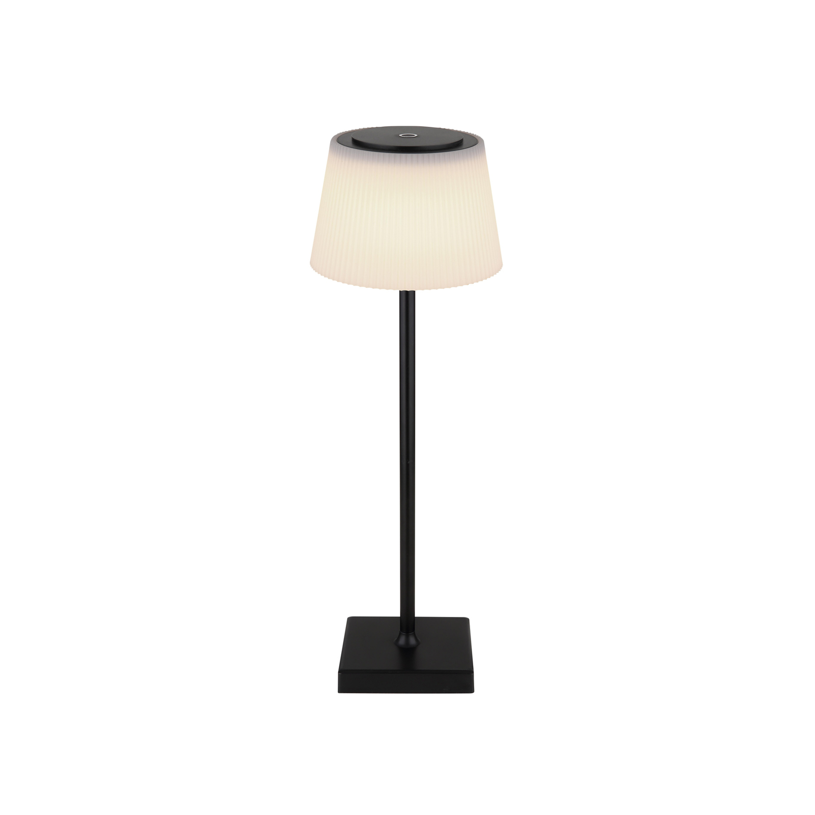 Nabíjateľná stolová lampa Gregoir LED, matná čierna, výška 38 cm, CCT