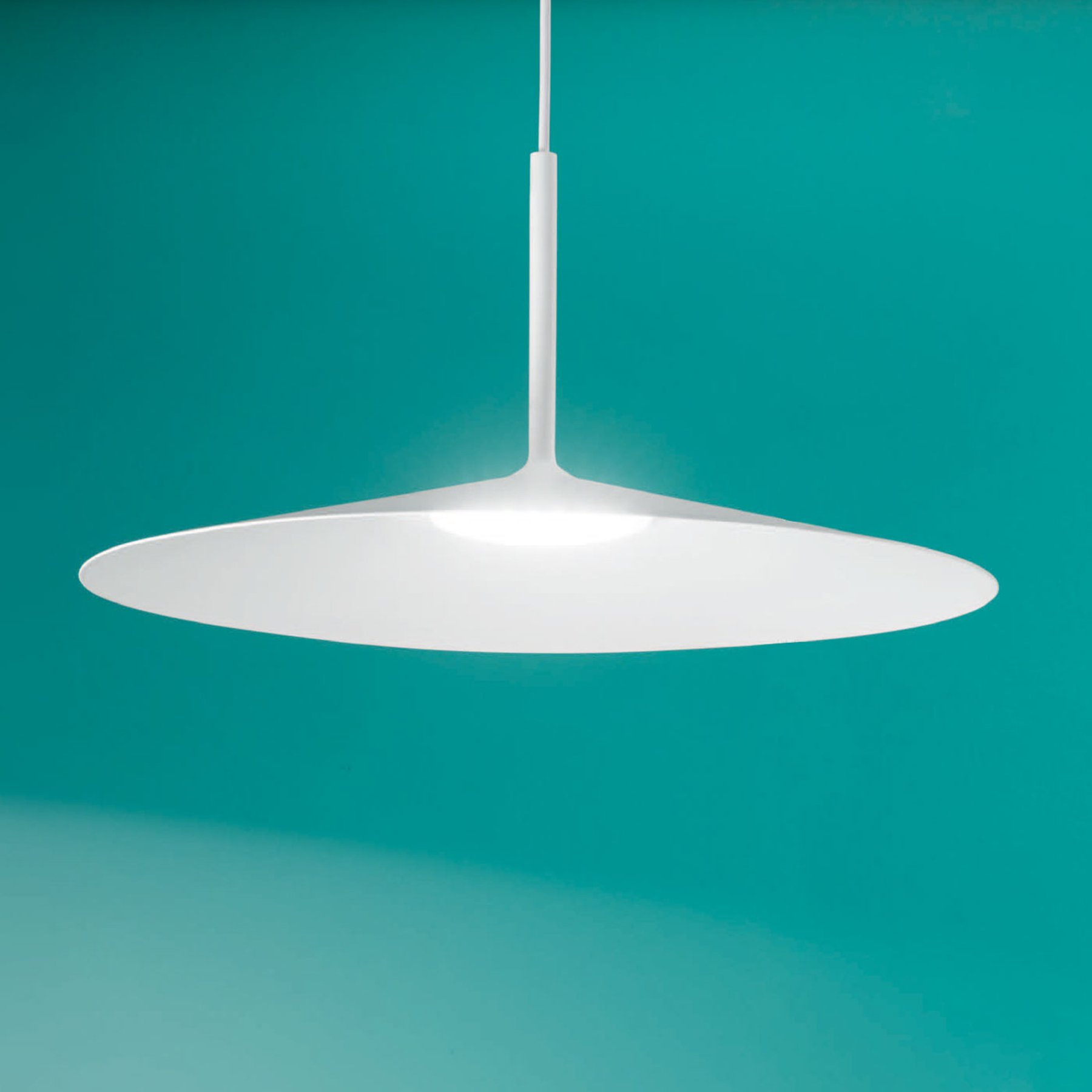 Linea Light Poe Plus LED hanging light, white, for Living / Dining Room, Iron, polycarbonate, 15 W, energy efficiency: A+, H: 19.2 cm