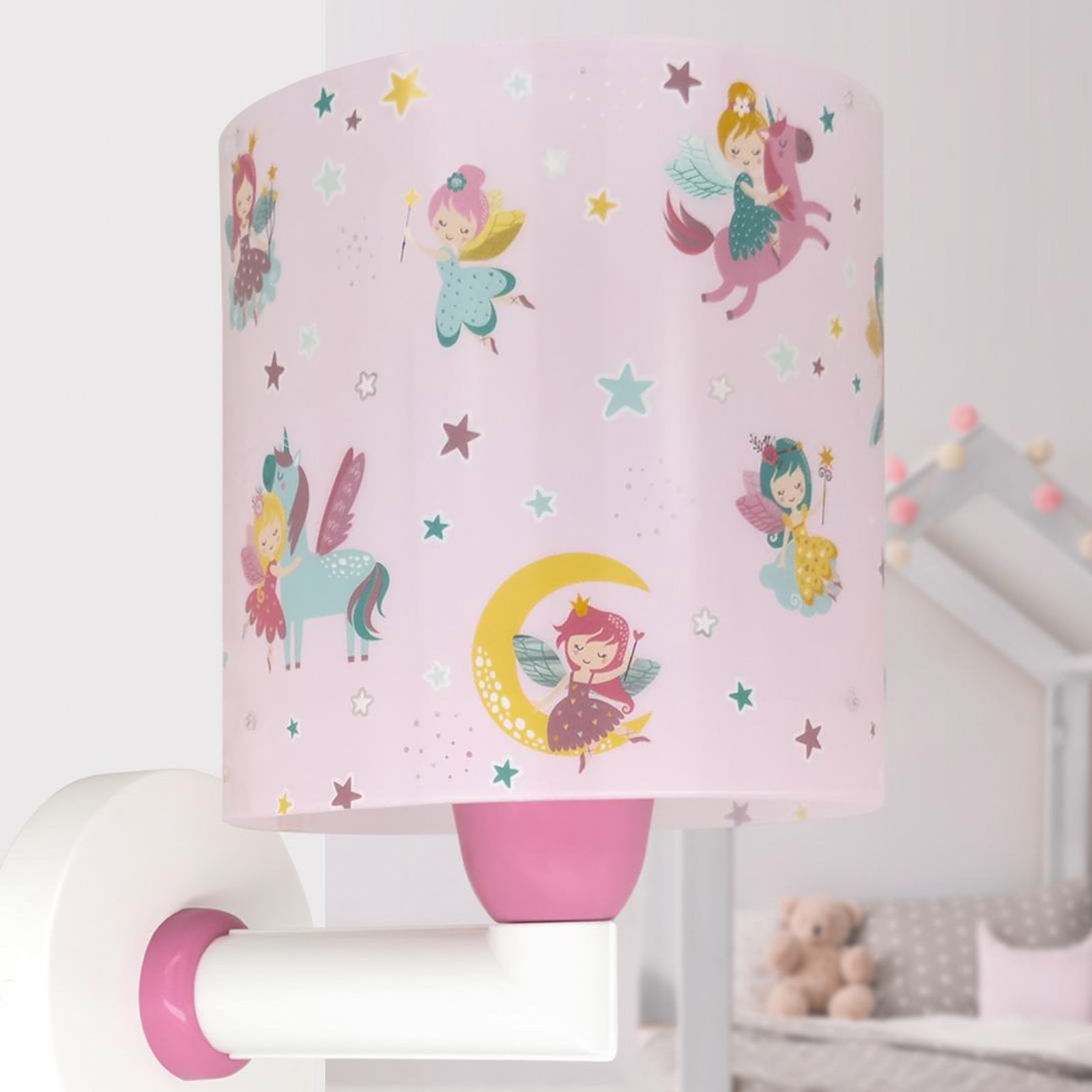 Aplique de pared Dalber Fairy Dreams con enchufe, multicolor, E27