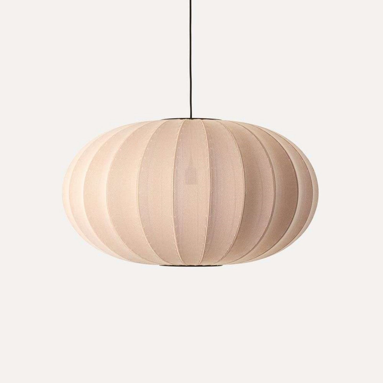 Knit-Wit 76 Oval Pendelleuchte Sand Stone Made By Hand - Schlafzimmer - Aluminium