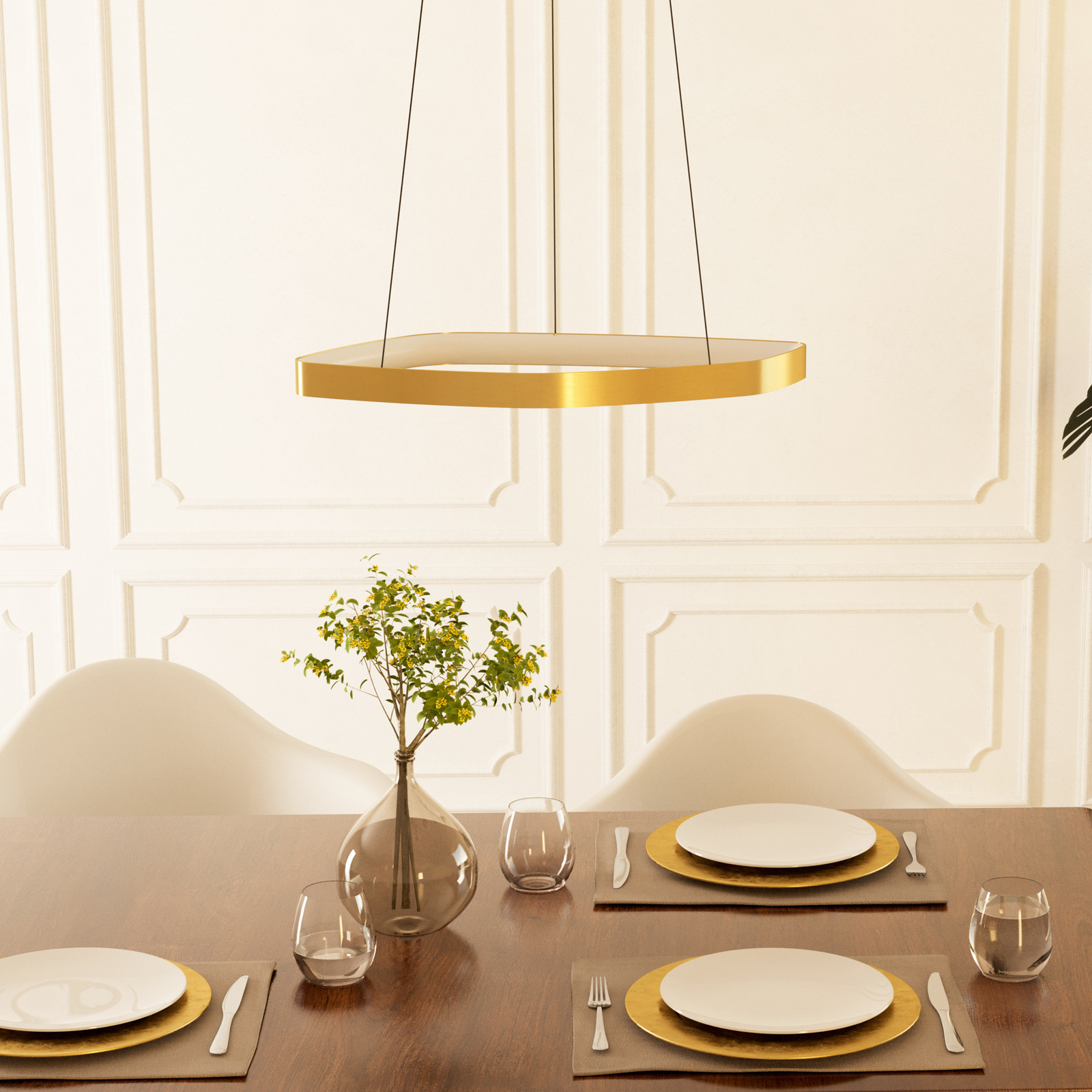 Vallerosa LED-hänglampa i mässing