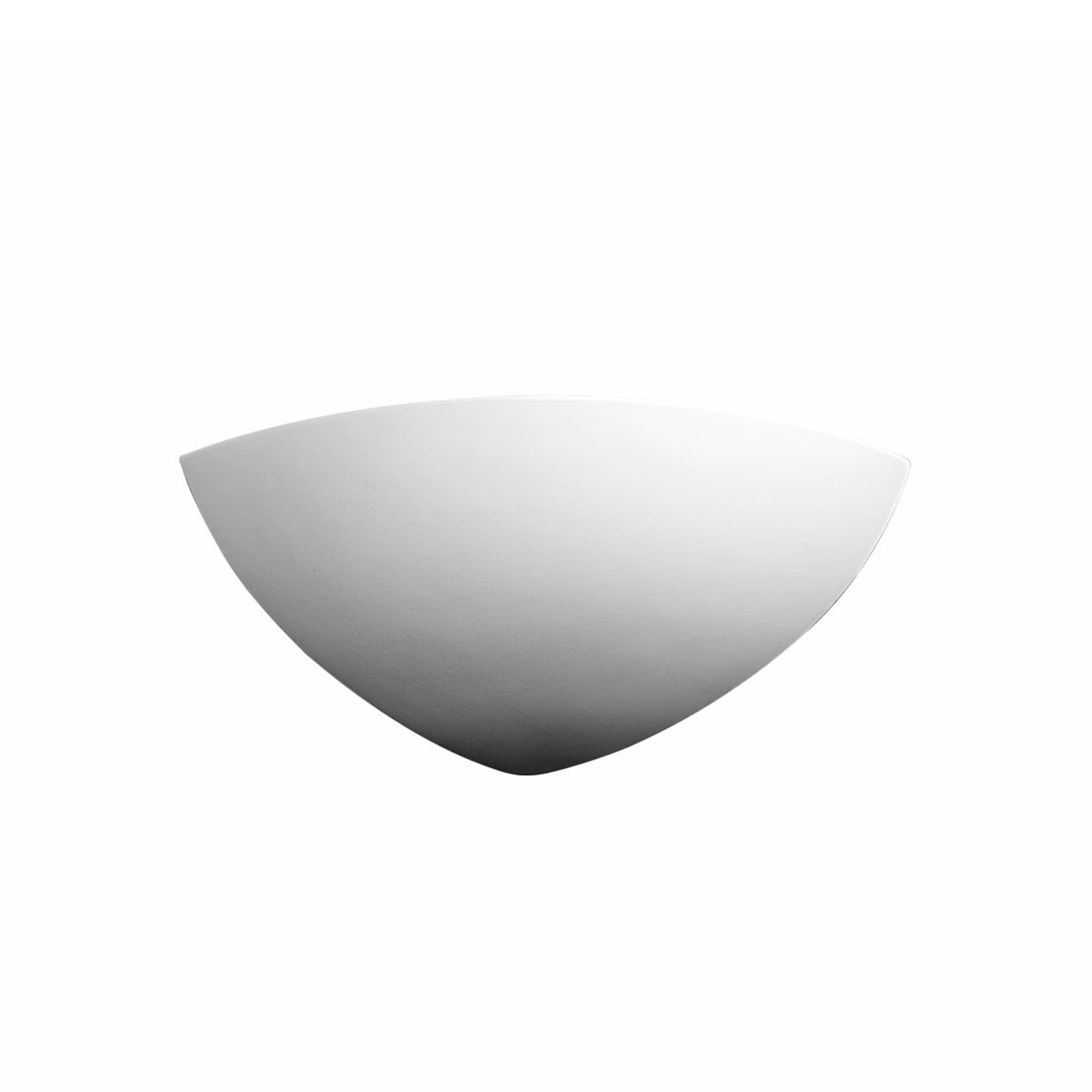 KOLARZ Bisquitte wall light, white, width 21 cm, plaster