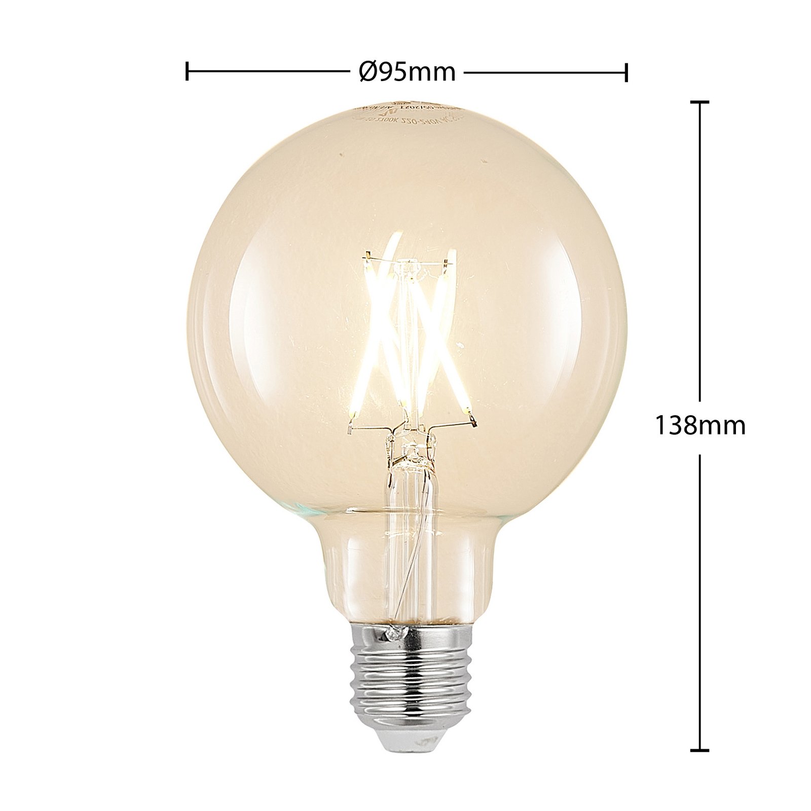 Żarówka LED E27 4W 2 700 K G95 globe, filament