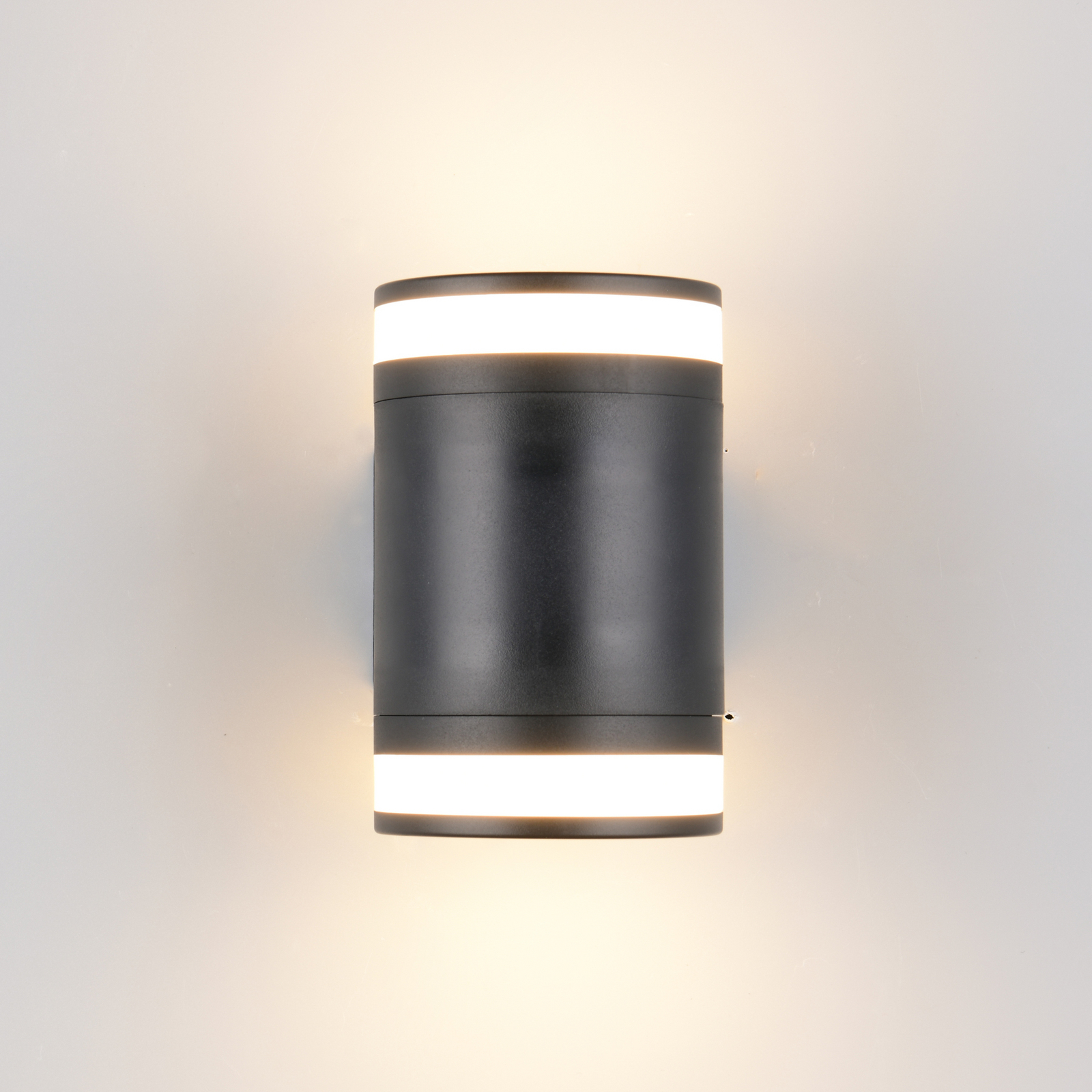 LED-udendørs væglampe Cusco, sort, højde 14 cm, IP44 GX53-LED