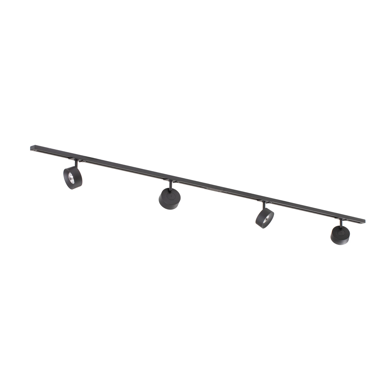 System szynowy Lindby Linaro, średnica 9,5 cm, 4-punktowy, LED, czarny