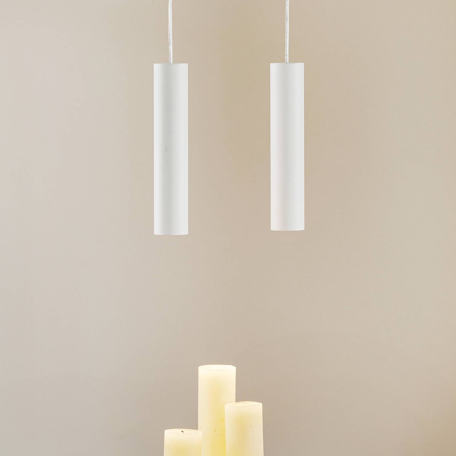 Euluna Pendant Light - Living / Dining Room - Hanging Light - dimmable - Modern - White