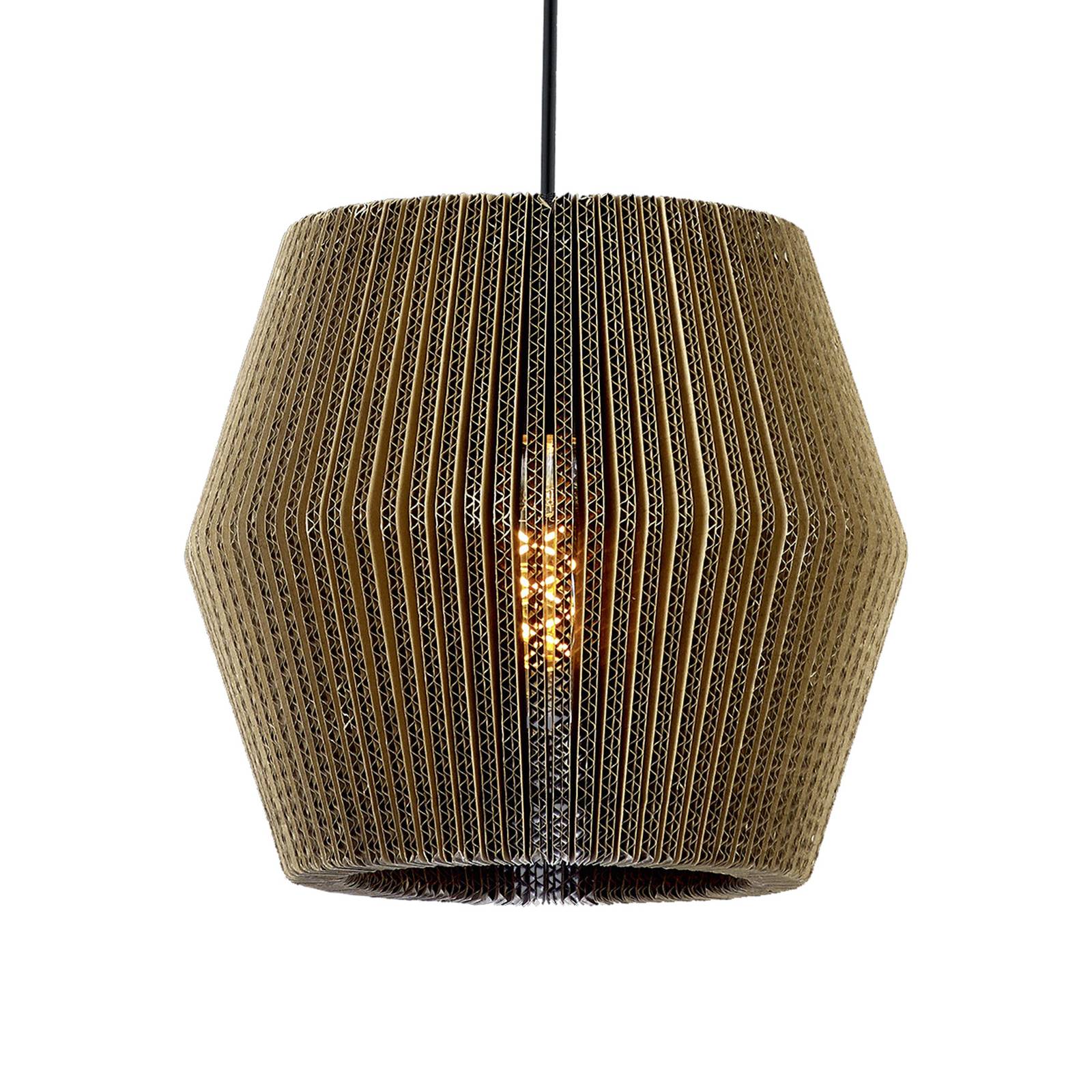 Suspension Layer en carton 1 lampe hexagonale