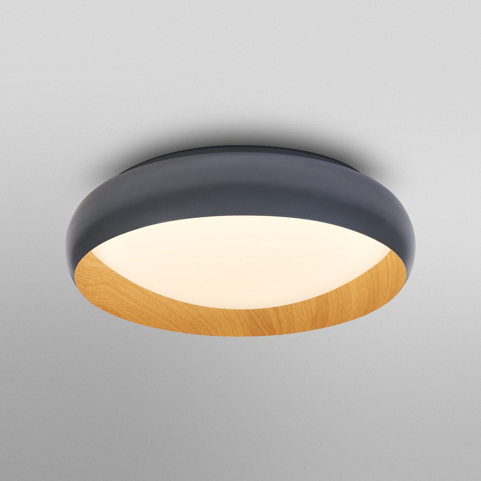 OSRAM LED-Deckenlampe ORBIS LIVIA, Ø 43 cm, grau, Metall dim