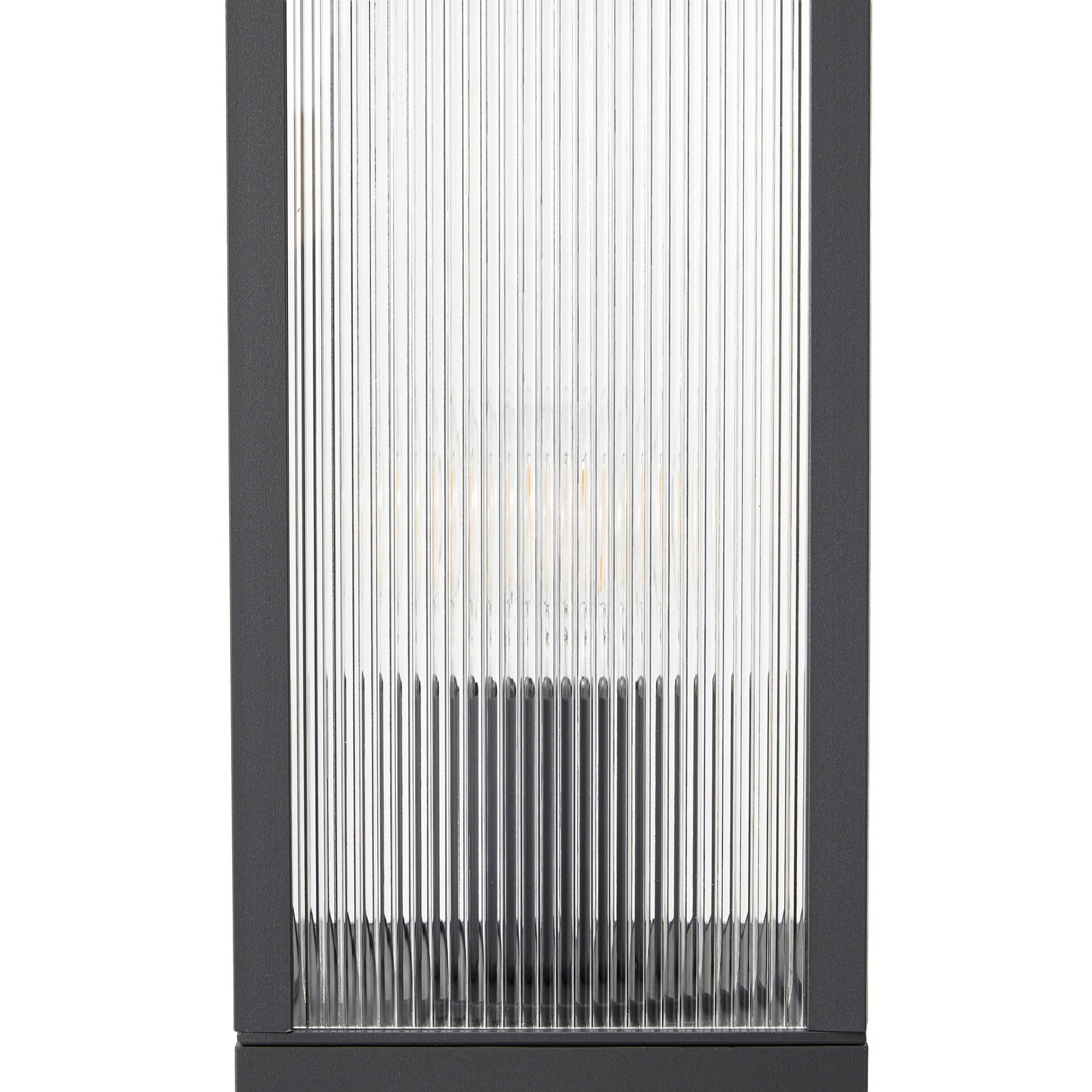 Bolardo luminoso Lindby Peldar, antracita/estriada, 80 cm, sensor Bolardo luminoso Lindby Peldar, antracita/estriada, 80 cm, sensor