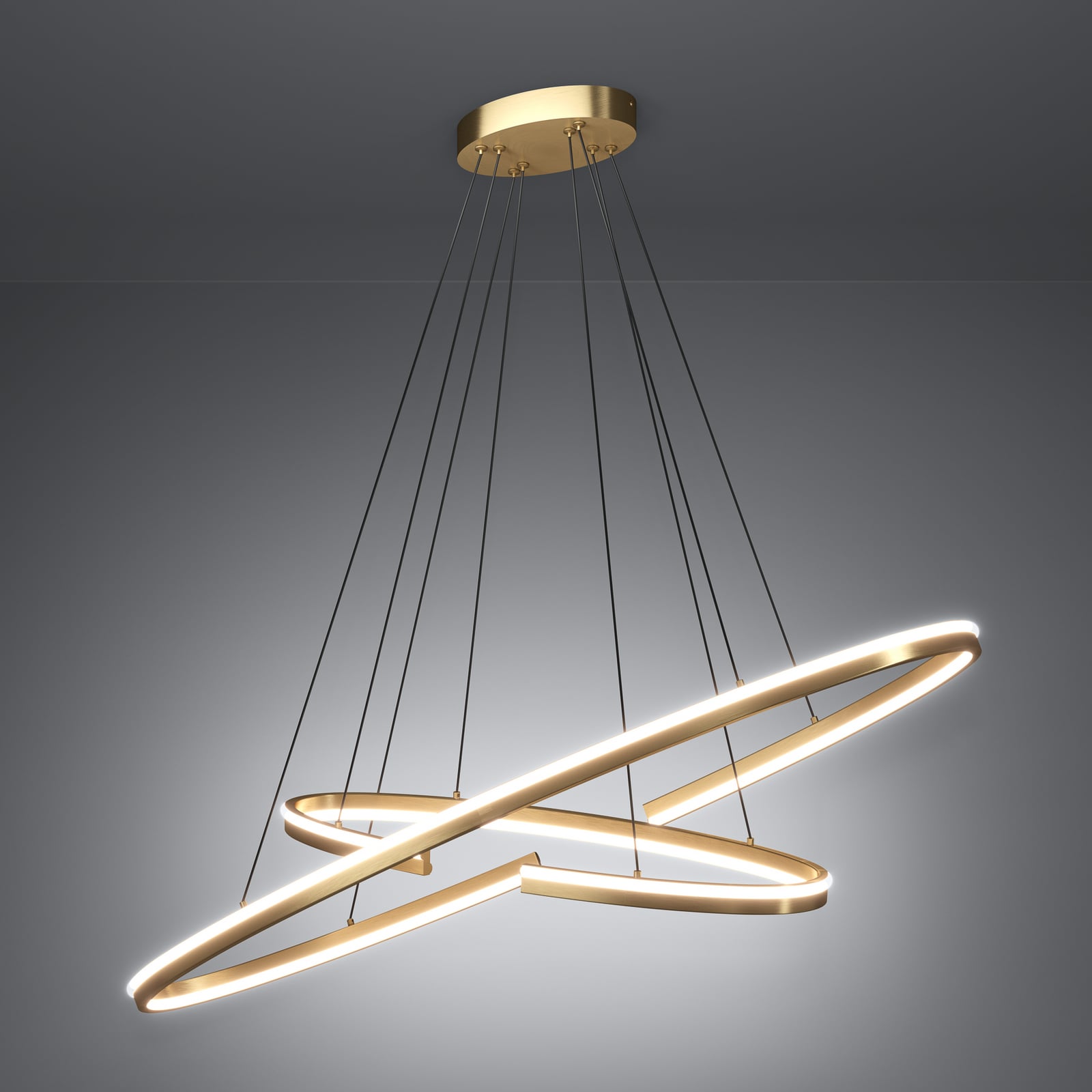 Závěsné světlo Stars of Light LED Bogado, zlatá, 120 cm, CCT, stmívatelné