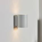 Applique murale Xera, blanc, Ø 8 cm, up/downlight, aluminium